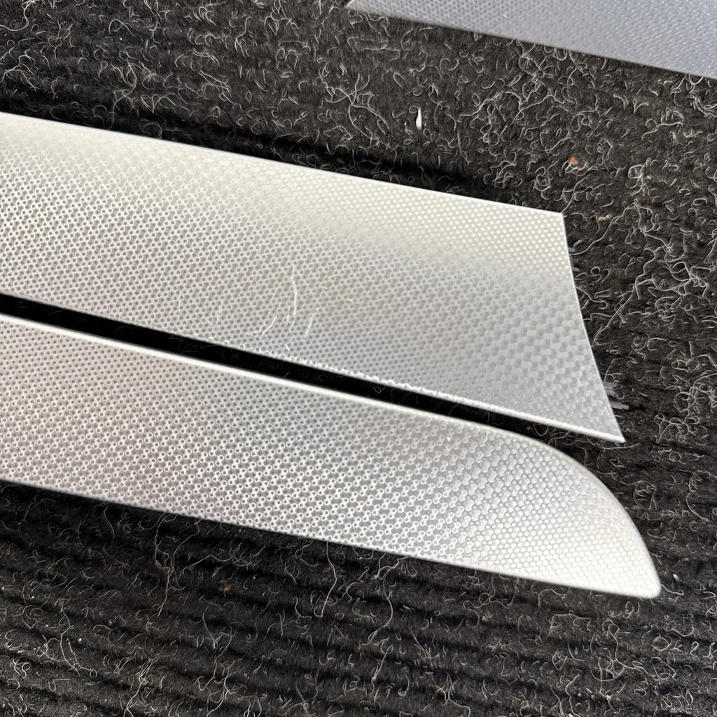☑️ 2013 AUDI A4 B8 8K DASH DOOR CONSOLE FISH SCALE ALUMINUM TRIM SET OEM