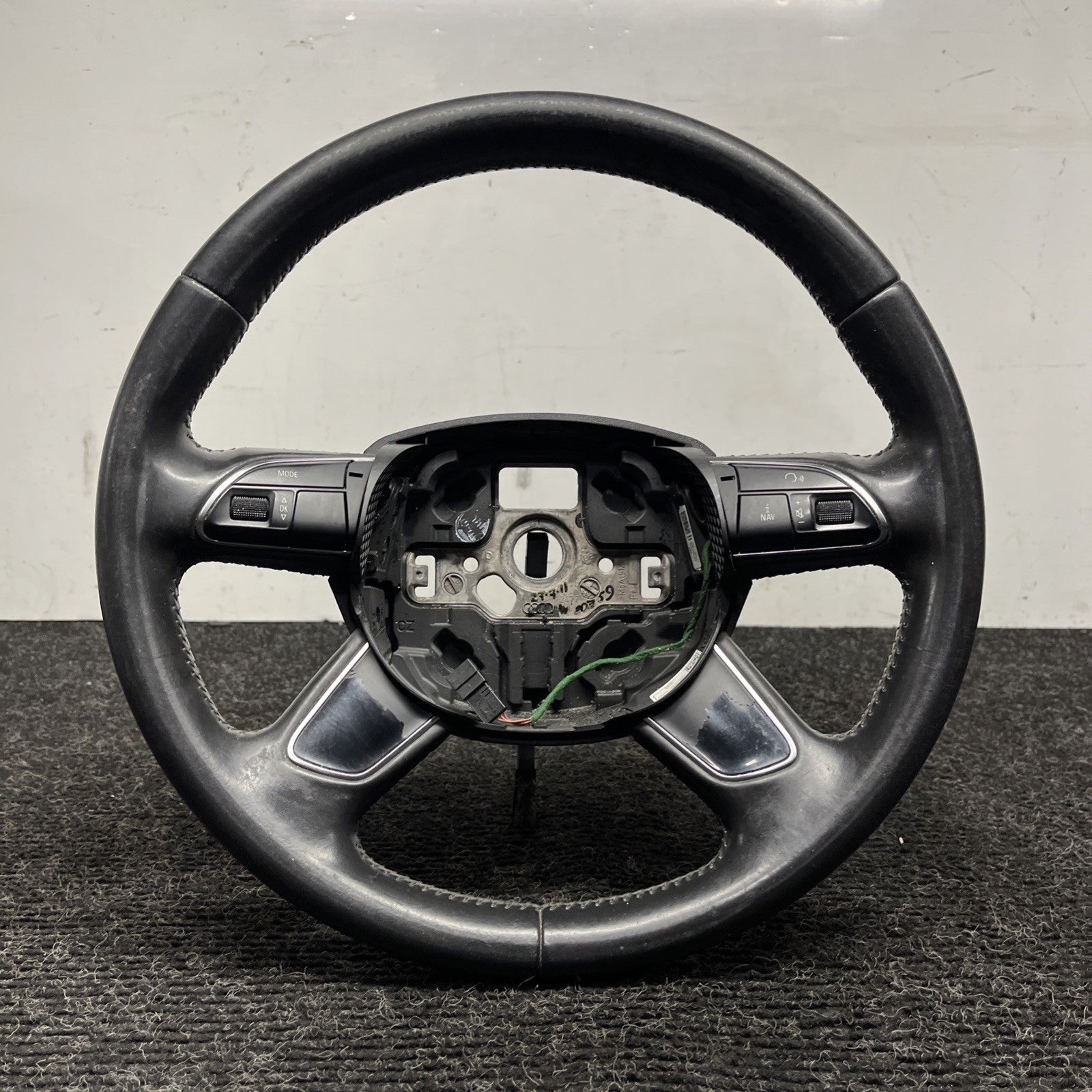 ☑️ 07-11 AUDI 4L Q7 STEERING WHEEL 4 FOUR SPOKE LEATHER OEM