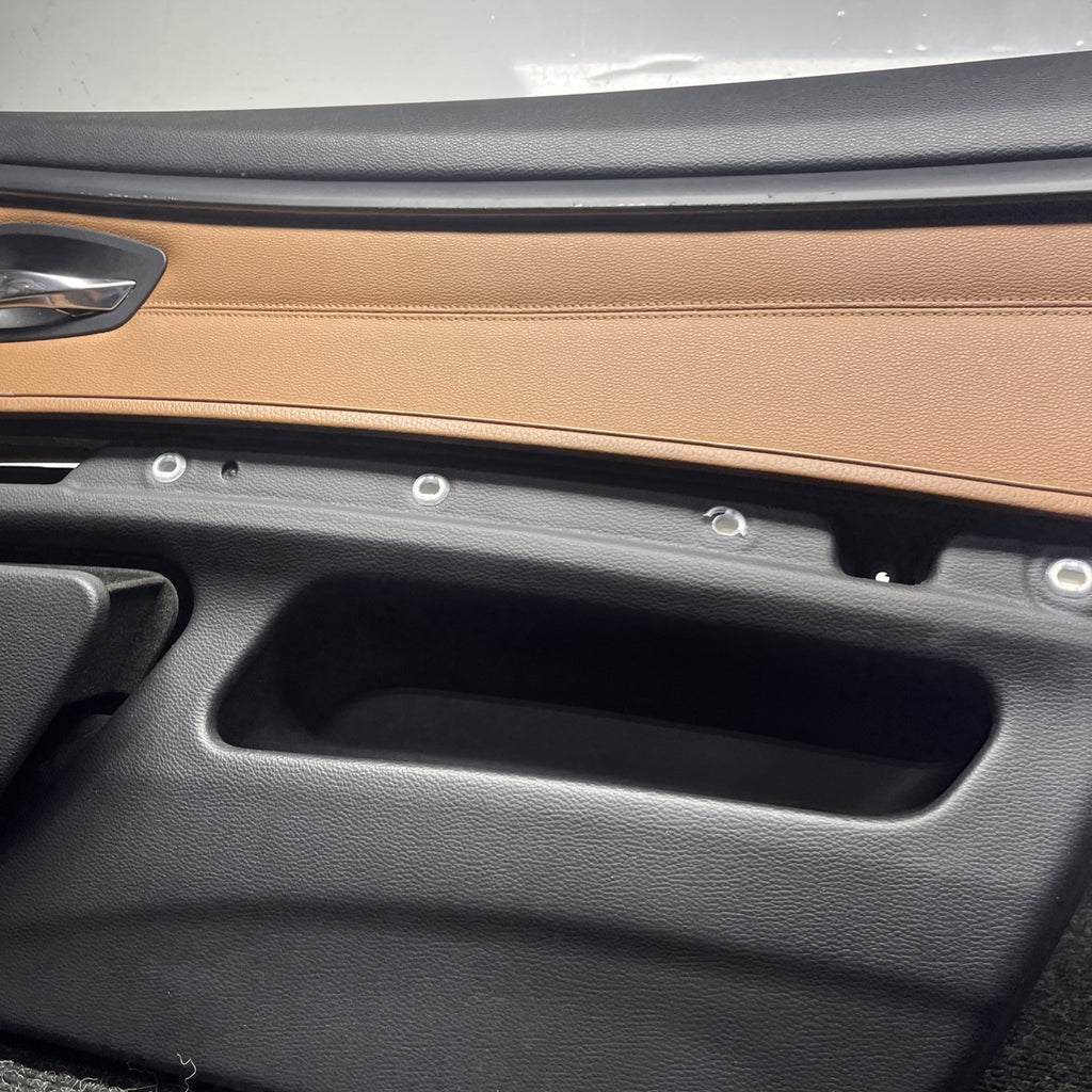 ☑️ 07-13 OEM BMW E93 E92 Front Passenger Door Card Panels Black Dakota LEATHER