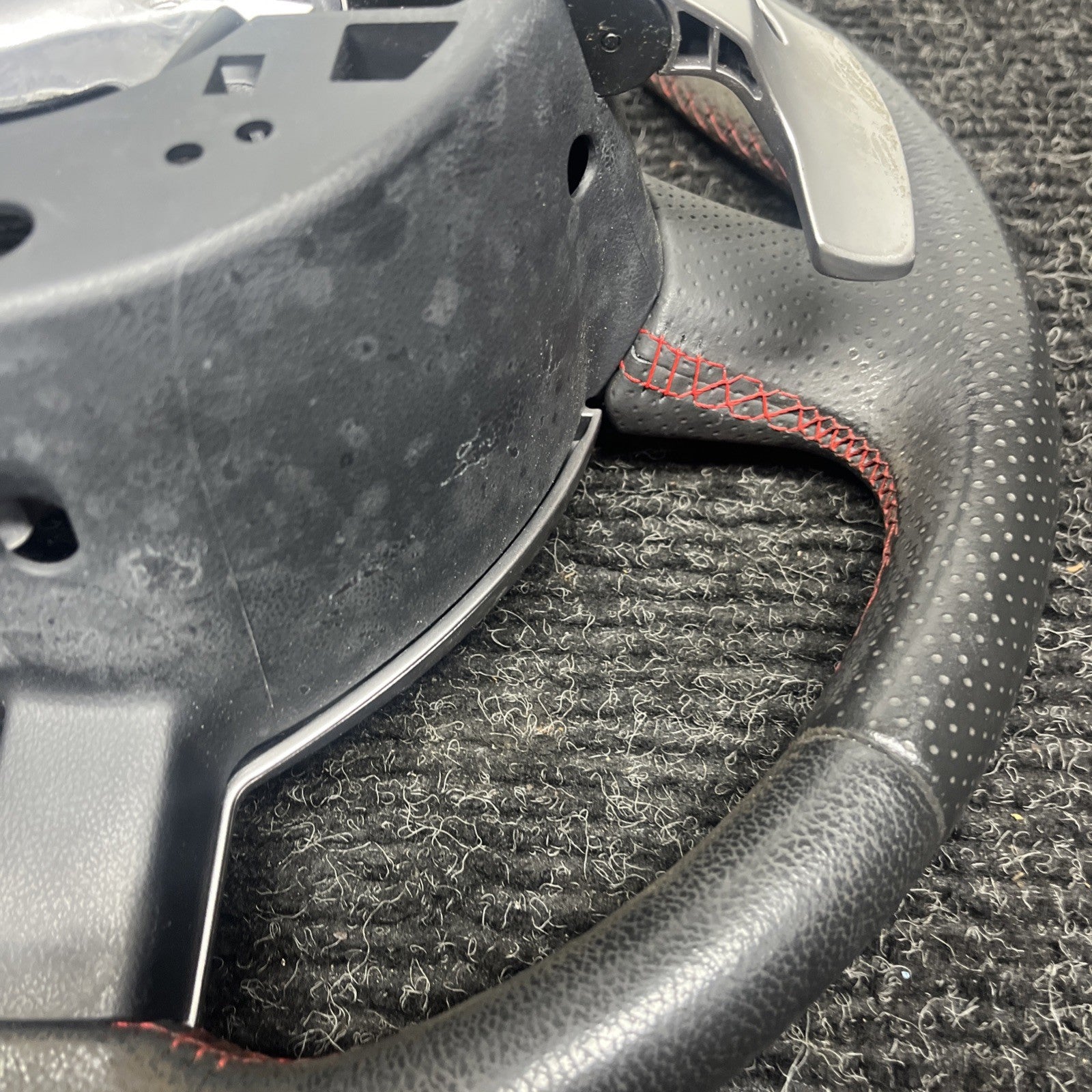 ☑️ 2013-2016 SCION FRS Subaru BRZ OEM Steering wheel Red Stitched Shift Paddles