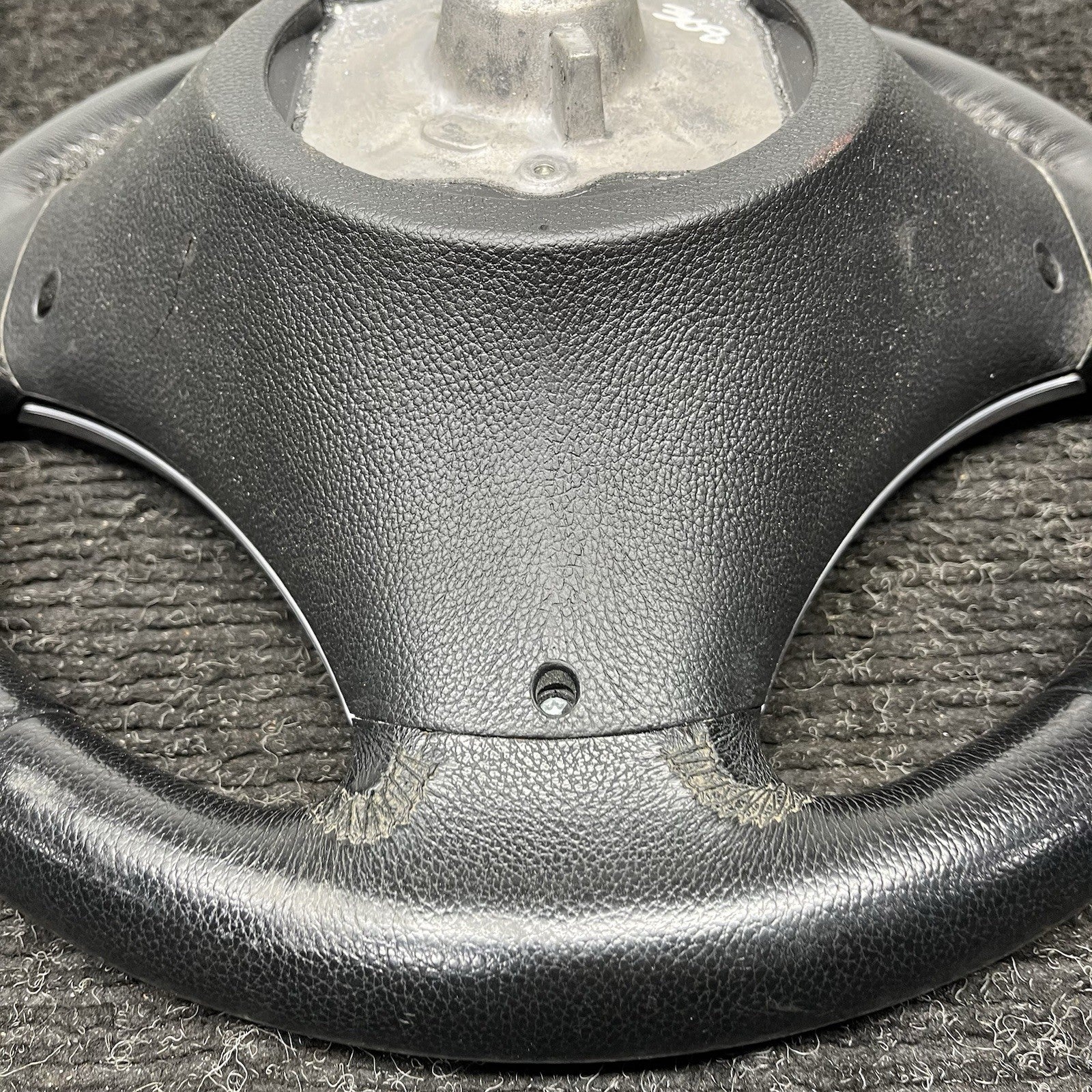☑️ 06-10 OEM BMW E92 E93 335 Sport Steering Wheel Black LEATHER w/ Manual