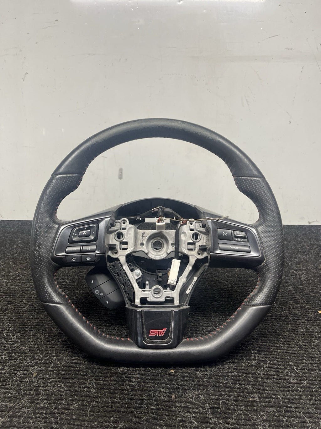 ☑️ 18-21 SUBARU WRX STI OEM STEERING WHEEL W/ BUTTONS CONTROLS PIANO BLACK TRIM