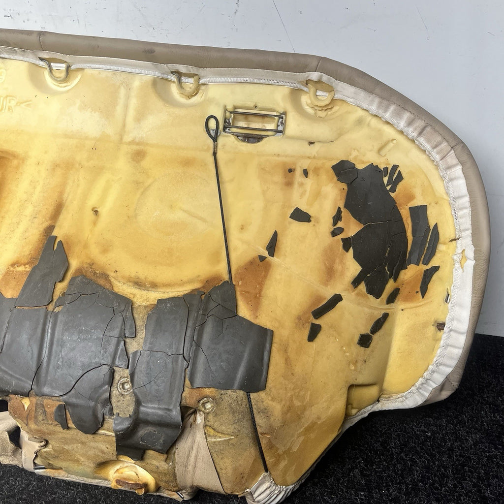 ☑️ 00-06 BMW E46 3-Series Coupe Rear Seat Bottom Bench Folding Beige Leather OEM