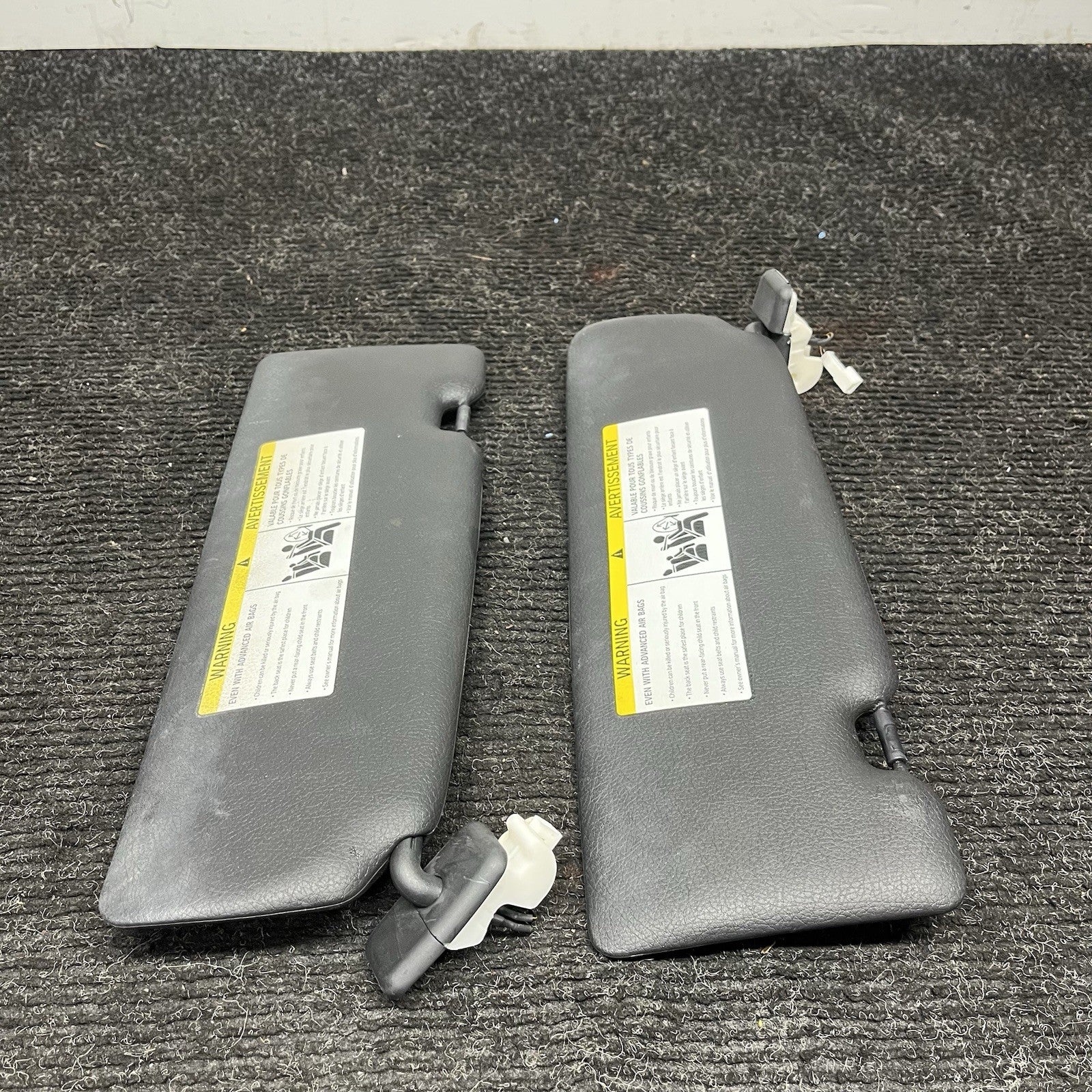 ☑️ 14-21 OEM BMW F22 F87 M235 M2 Interior Sun Visor Leather Black Pair SET
