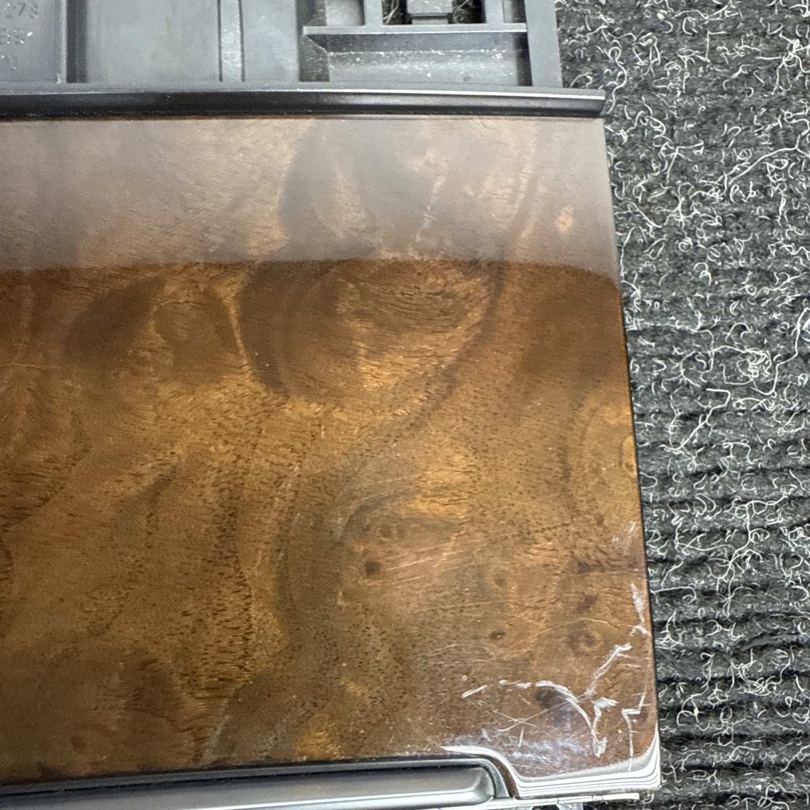 ☑️2012 AUDI A7 C7 4G8 FRONT CENTER CONSOLE STORAGE COMPARTMENT TRAY (WOOD GRAIN)