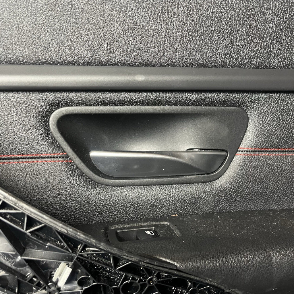 ☑️ BMW 2012-2018 F30 FRONT AND REAR DOOR PANEL CARD STITCHED BLACK SET OEM