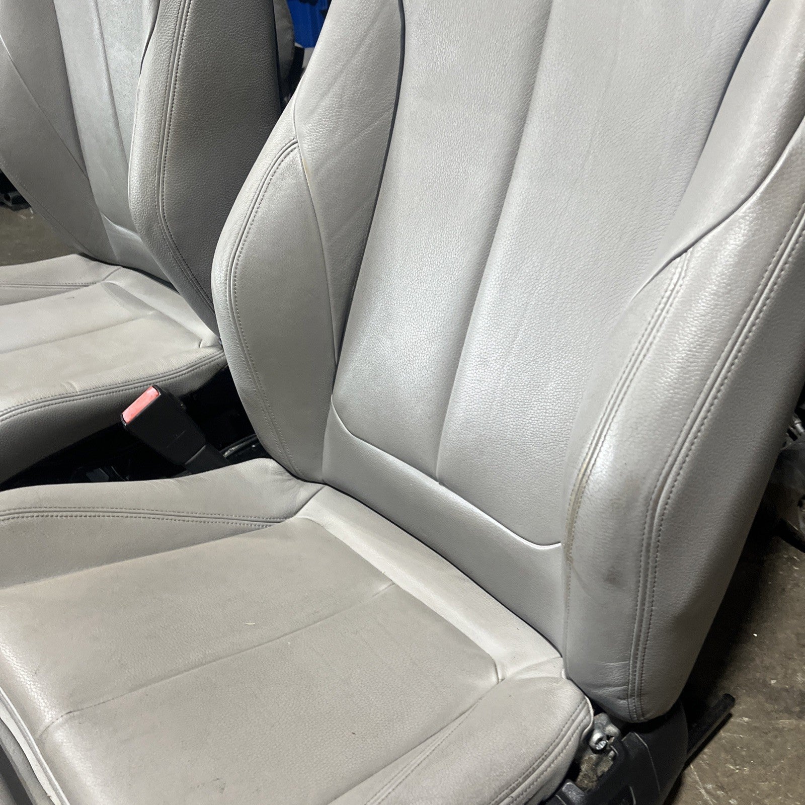 ☑️ BMW 2012-2016 F30 FRONT SPORT SEATS PAIR SET OYSTER OEM NON-HEATED