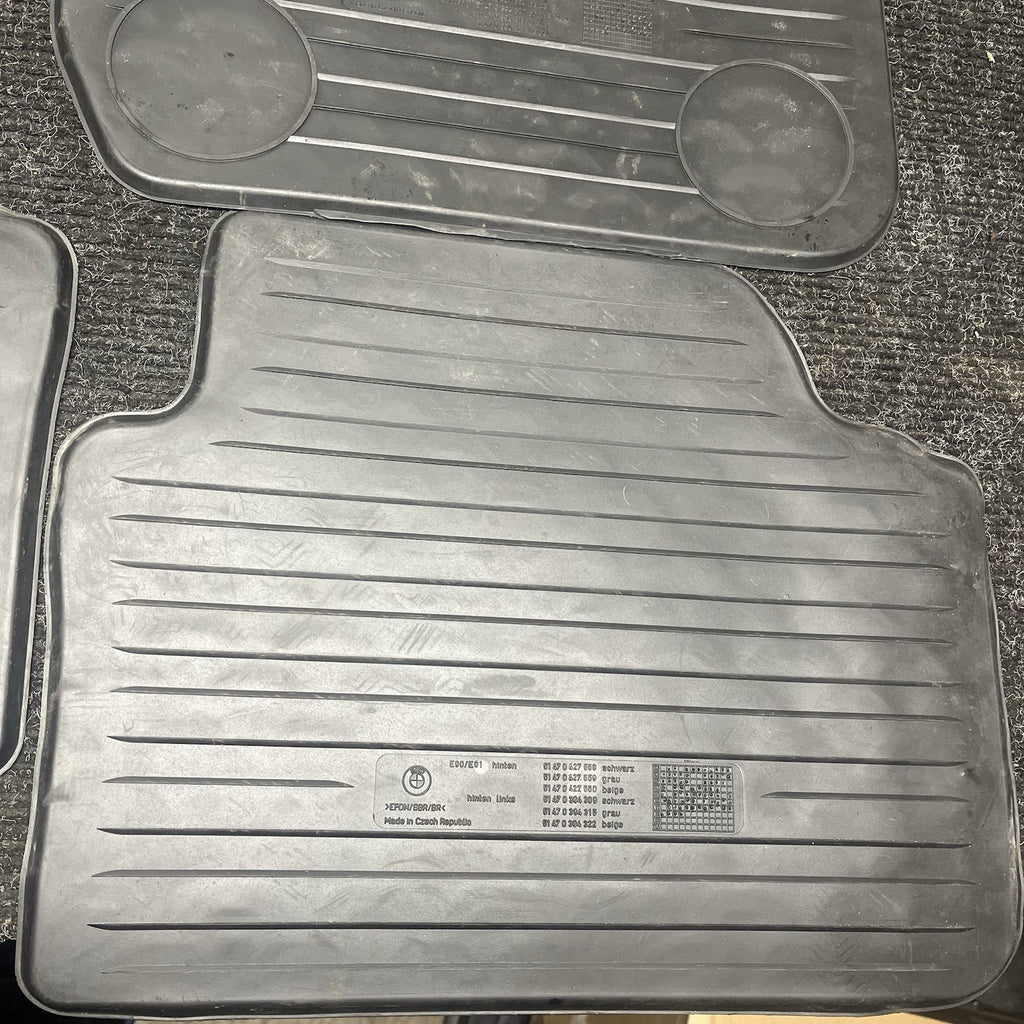 ☑️ BMW 06-12 3-Series Original E90 All-Weather Rubber Floor Mat OEM Front Rear