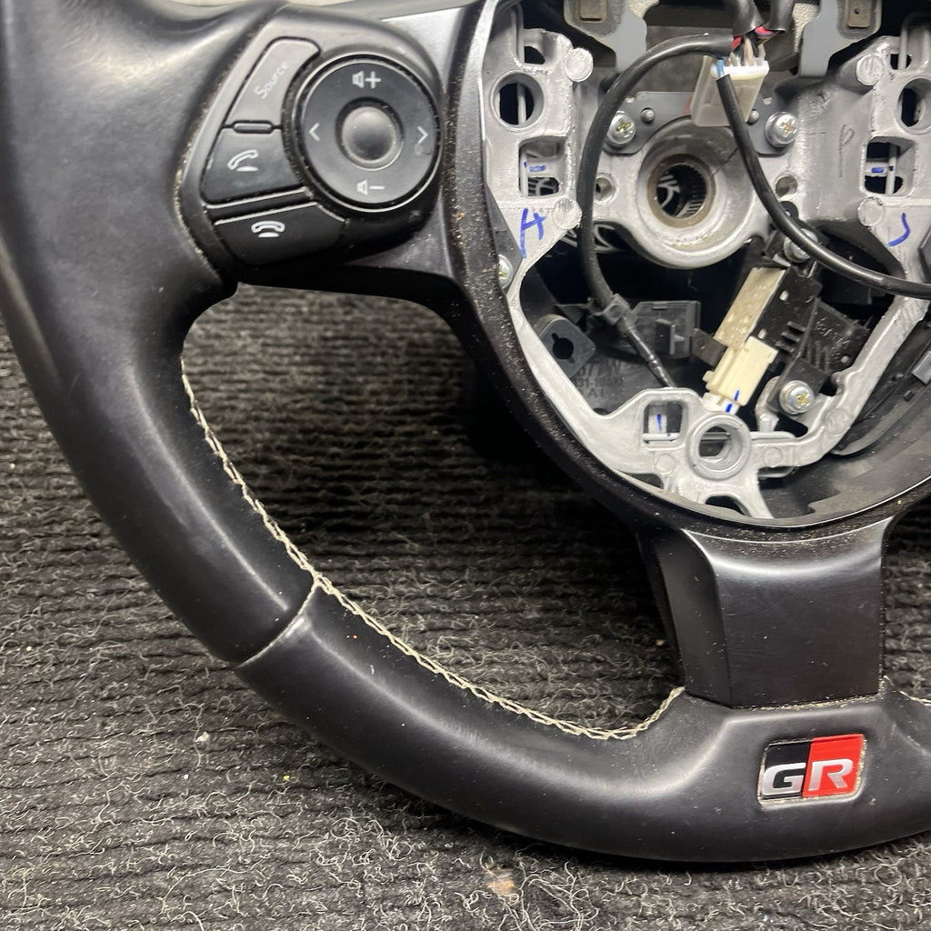 ☑️ 22-24 TOYOTA GR86 STEERING WHEEL LEATHER BLACK OEM MANUAL GS131-16410