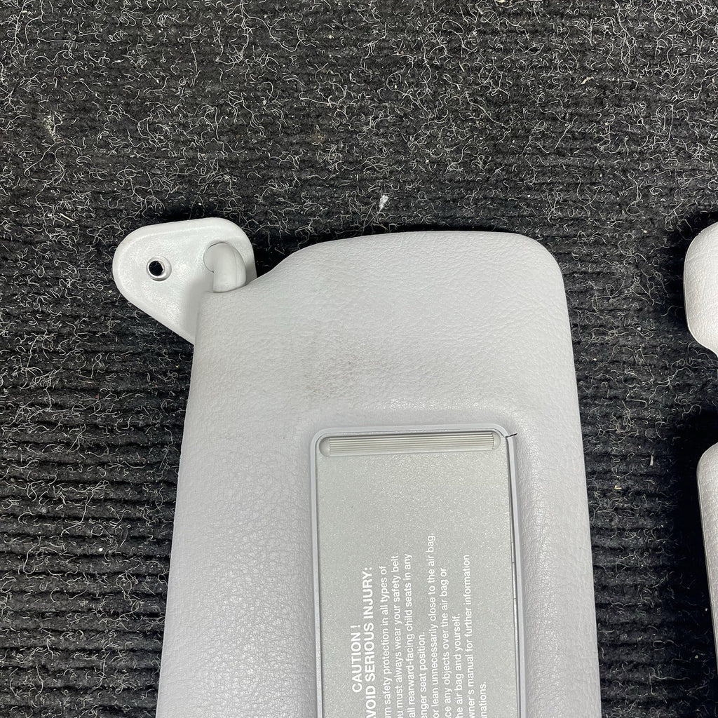 ☑️ 1995-1999 BMW E36 Coupe Sedan Sun Visor Pair Grey Vinyl Left Right OEM