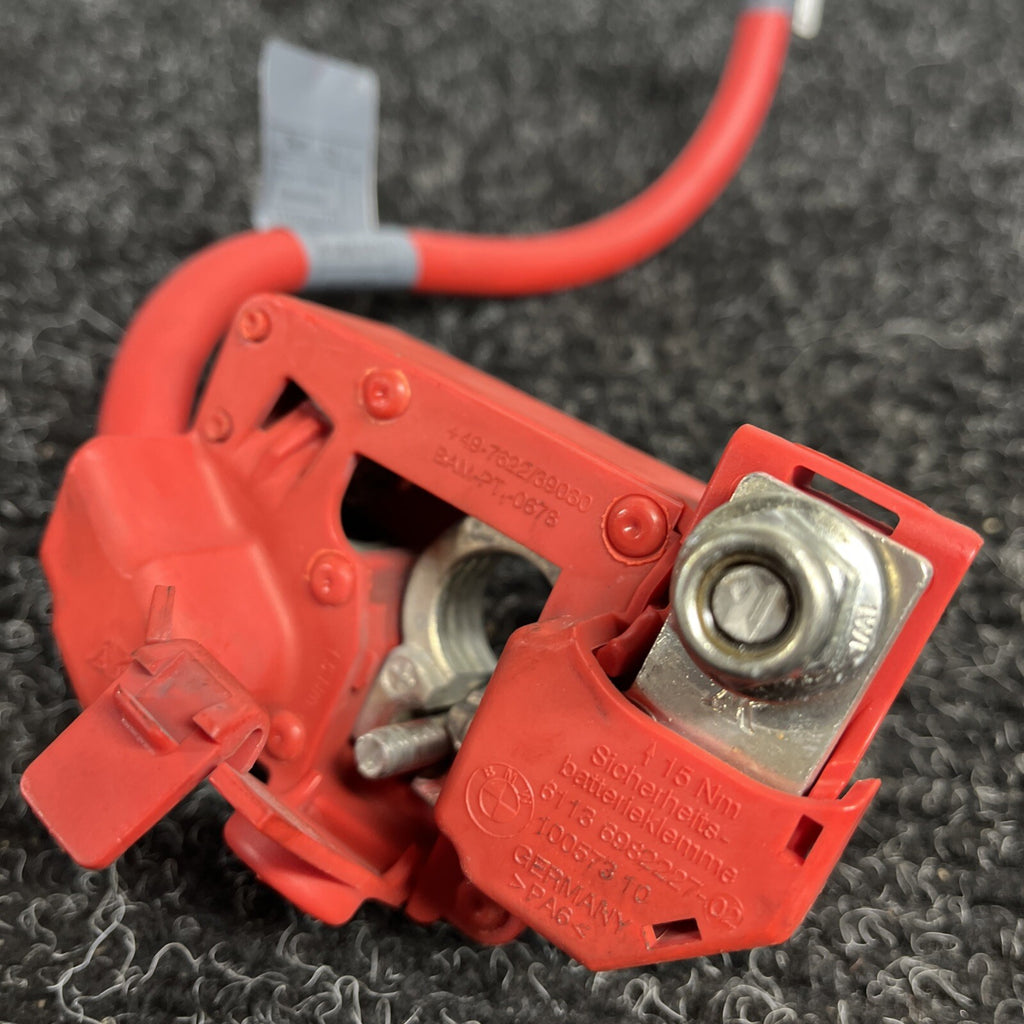 ☑️ 06-13 OEM BMW E82 E90 E92 E88 Battery Plus Pole Terminal Positive Red Cable