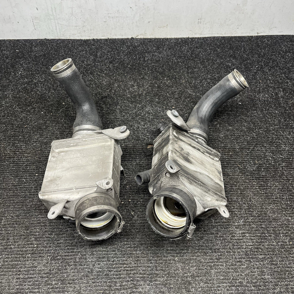 ☑️ OEM BMW F12 F06 F10 F02 550 650 N63 4.4L Engine Turbocharger Intercooler SET