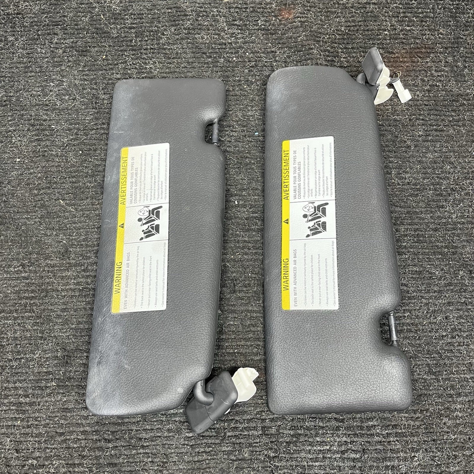 ☑️ 14-21 OEM BMW F22 F87 M235 M2 Interior Sun Visor Leather Black Pair SET