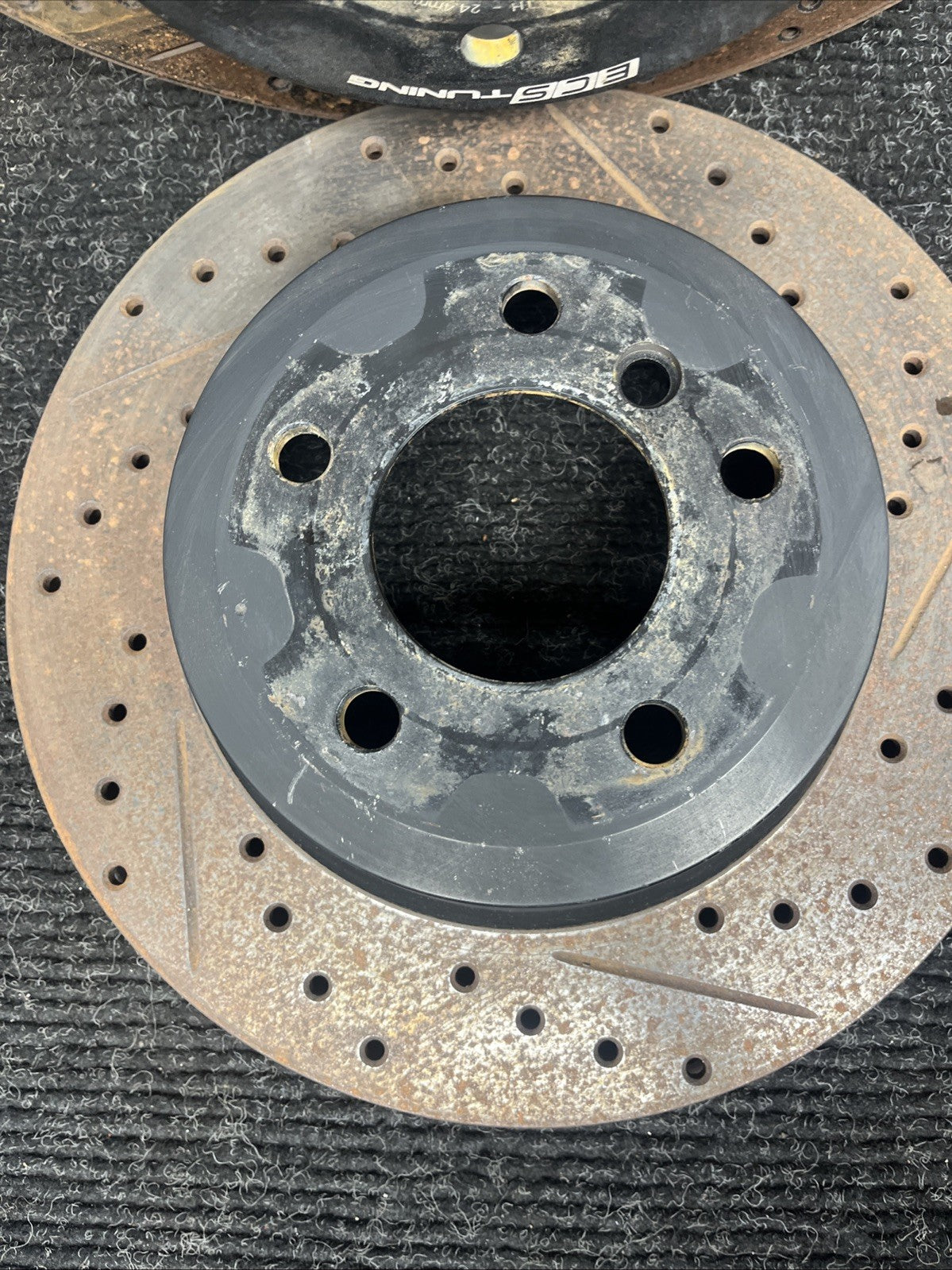 ☑️ BMW 135i ECS Tuning Cross-Drilled Slotted Semi-Floating Brake Rotor FULL SET
