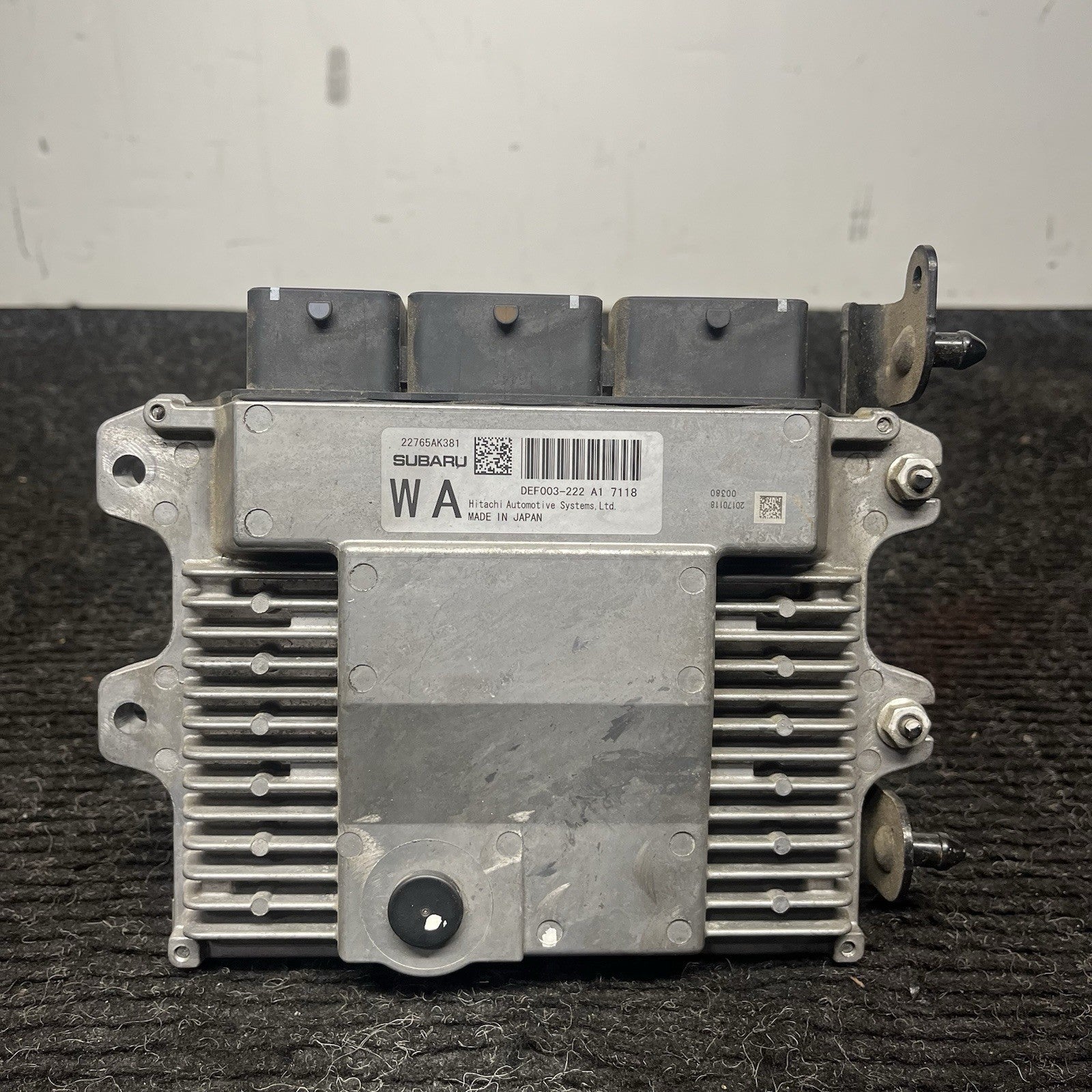 ☑️ 2017 17 ENGINE COMPUTER SUBARU WRX  22765AK381 DEF003-222 A1 ECM ECU OEM