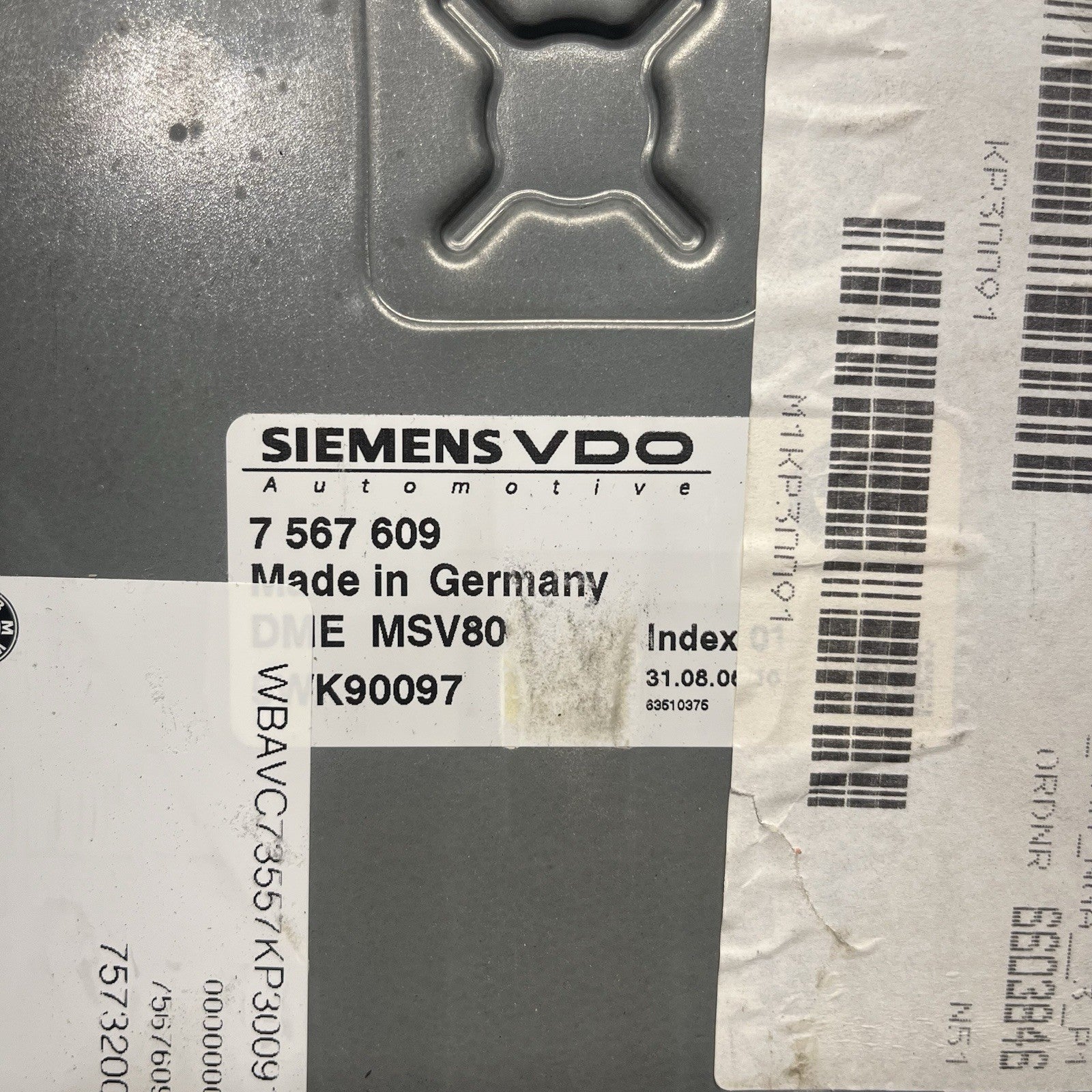 ☑️ BMW E90 F30 E88 DME ECM Engine Control Module ECU N52 7567609 MSV80.0