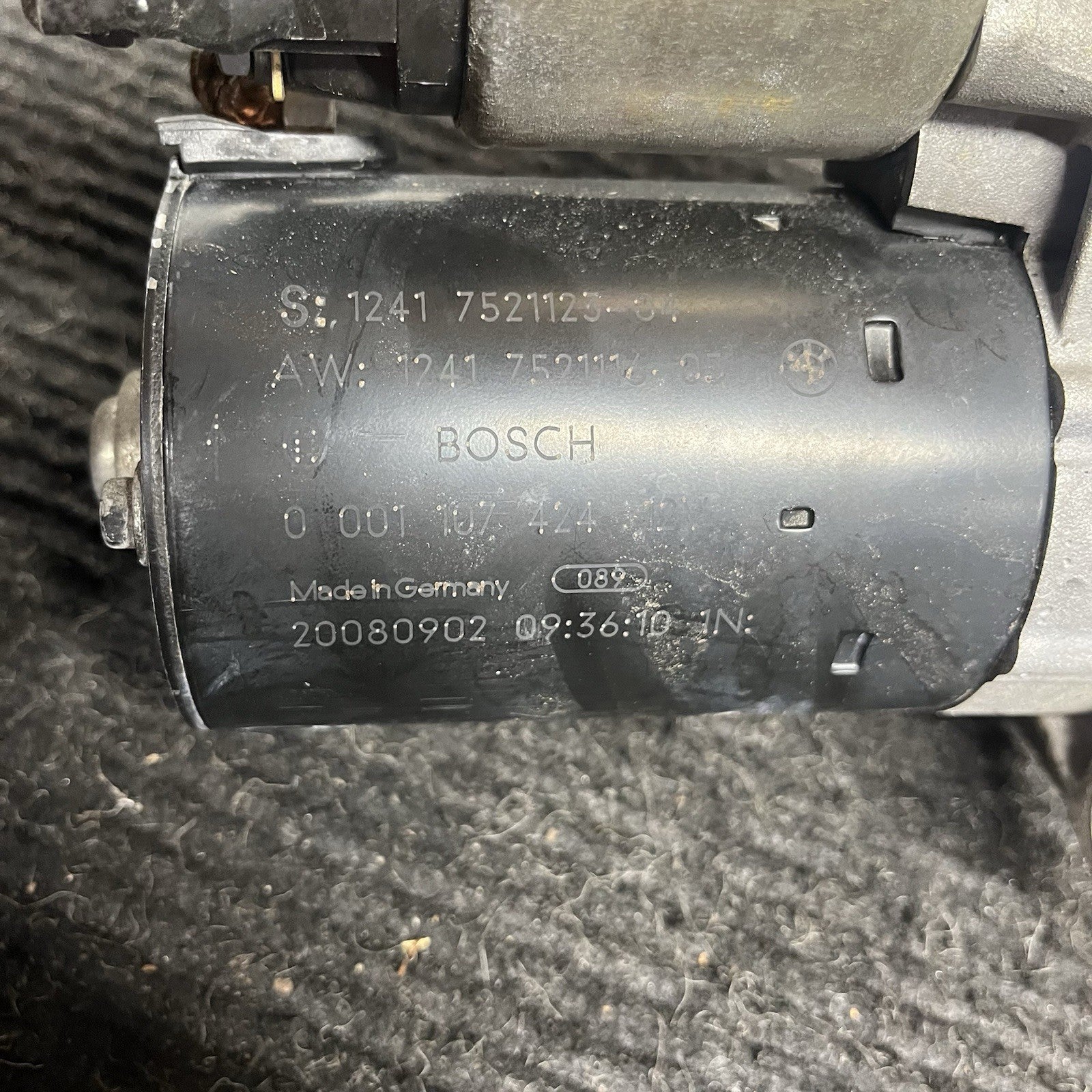 ☑️ 07-10 OEM BMW E90 E92 E93 335 Engine N54 Starter Motor Bosch 12v