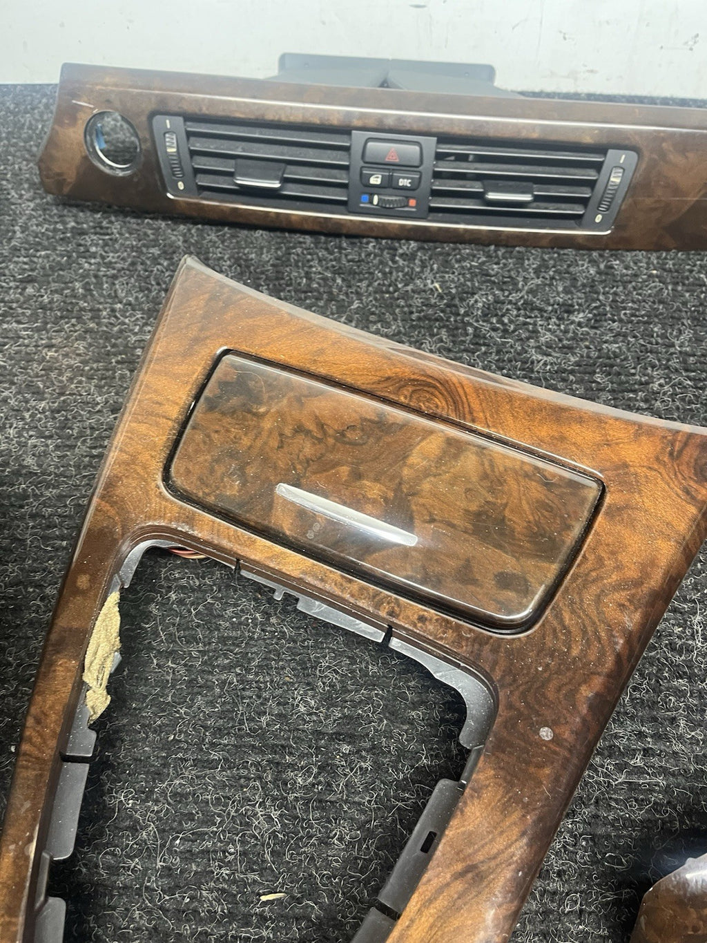 ☑️ 06-11 BMW 3 SERIES E92 COUPE INTERIOR CONSOLE DOOR DASH TRIM SET WOOD GRAIN