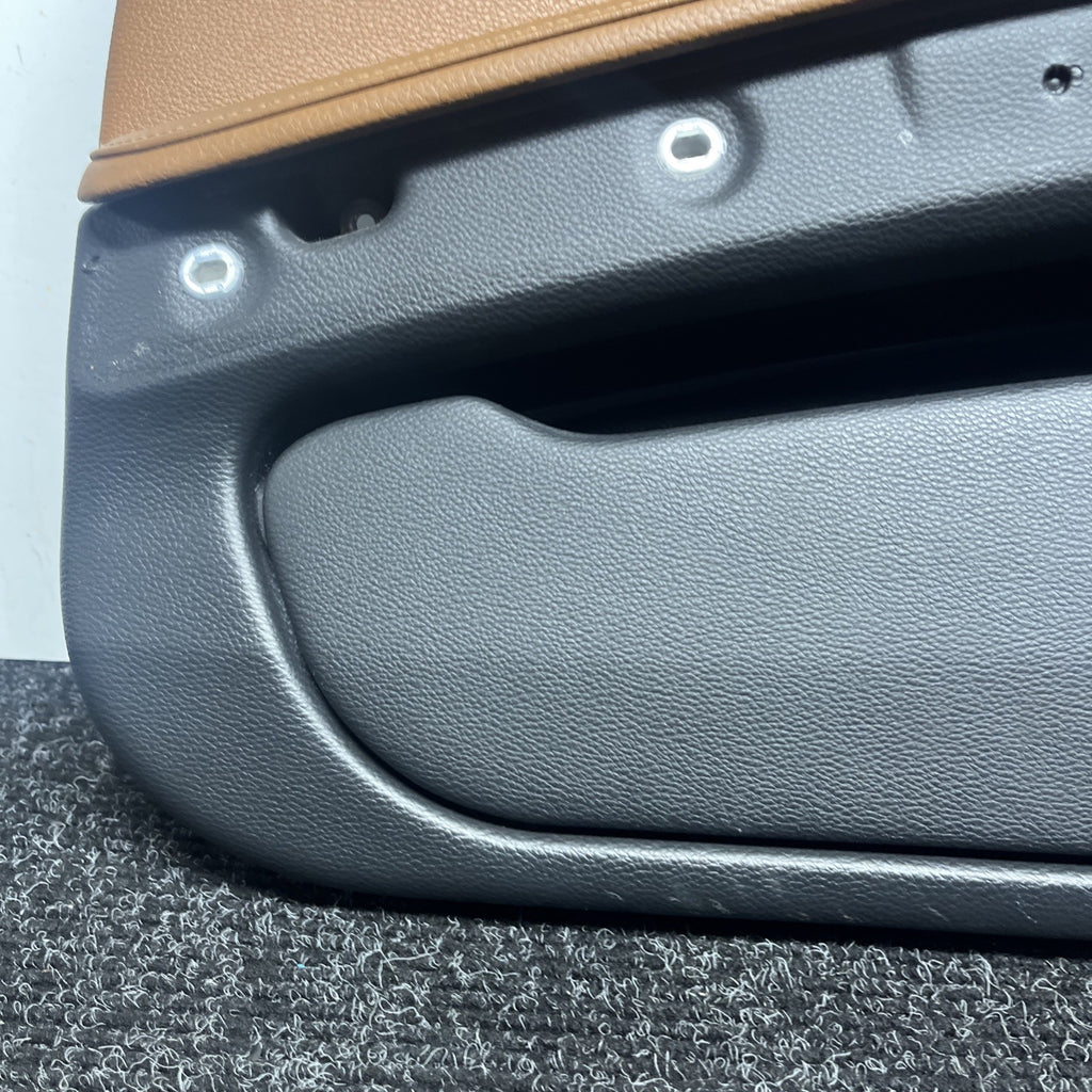 ☑️ 07-13 OEM BMW E93 E92 Front Passenger Door Card Panels SADDLE BROWN LEATHER