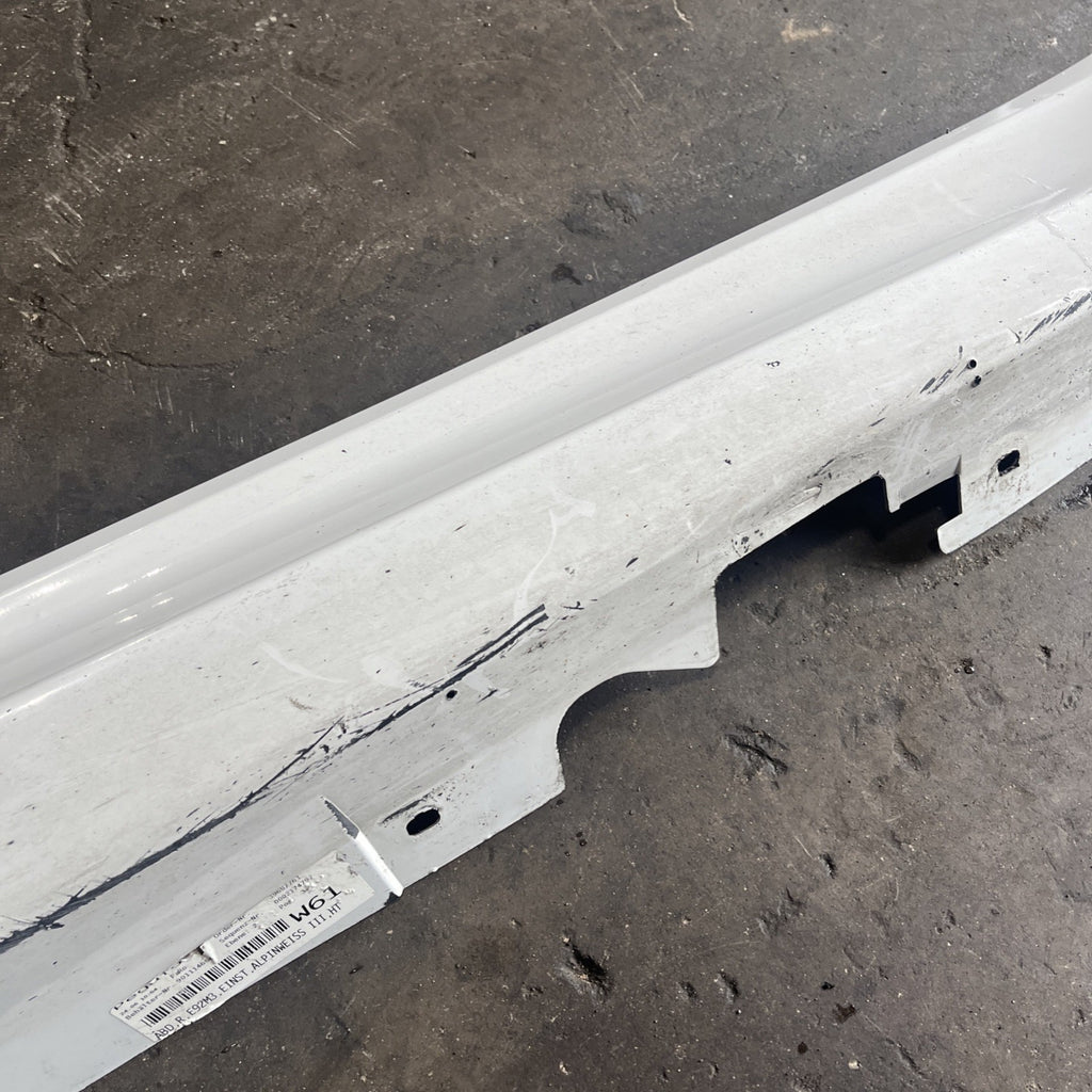 ☑️ 07-13 OEM BMW E92 E93 M3 Right Passenger Side Skirt Rocker Panel Alpine White