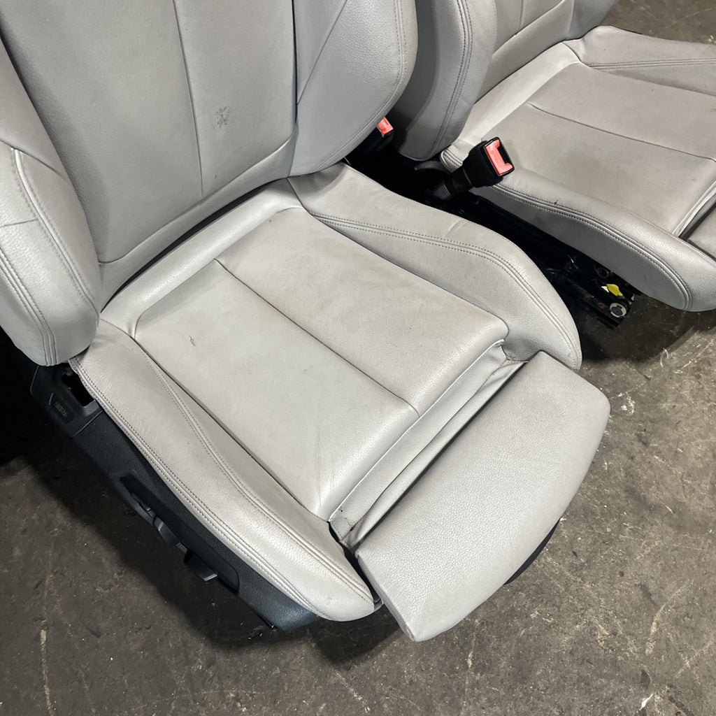 ☑️ BMW 2012-2016 F30 FRONT SPORT SEATS PAIR SET OYSTER OEM NON-HEATED