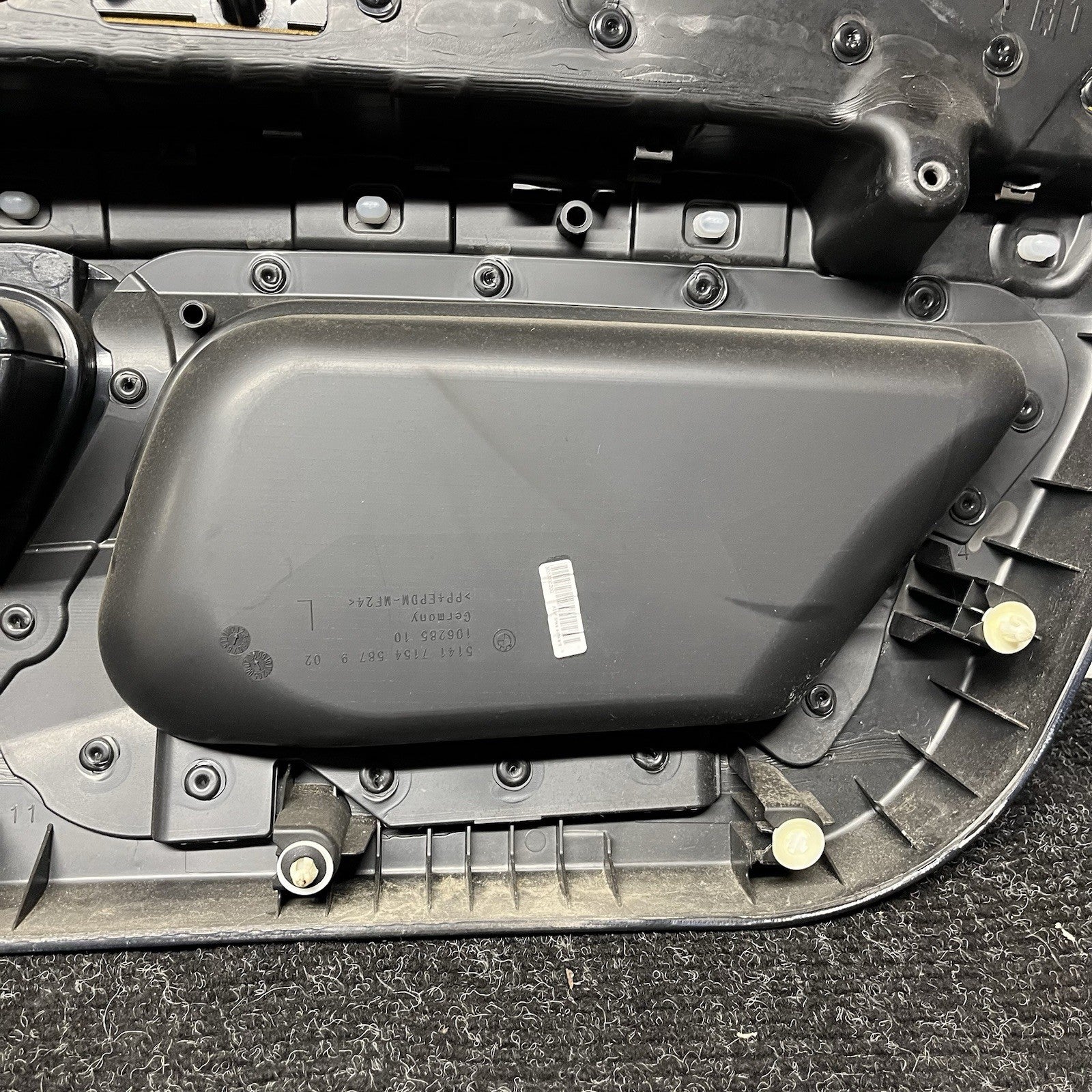☑️ 07-13 OEM BMW E93 E92 Front Left Driver Door Card Panels Black Dakota LEATHER