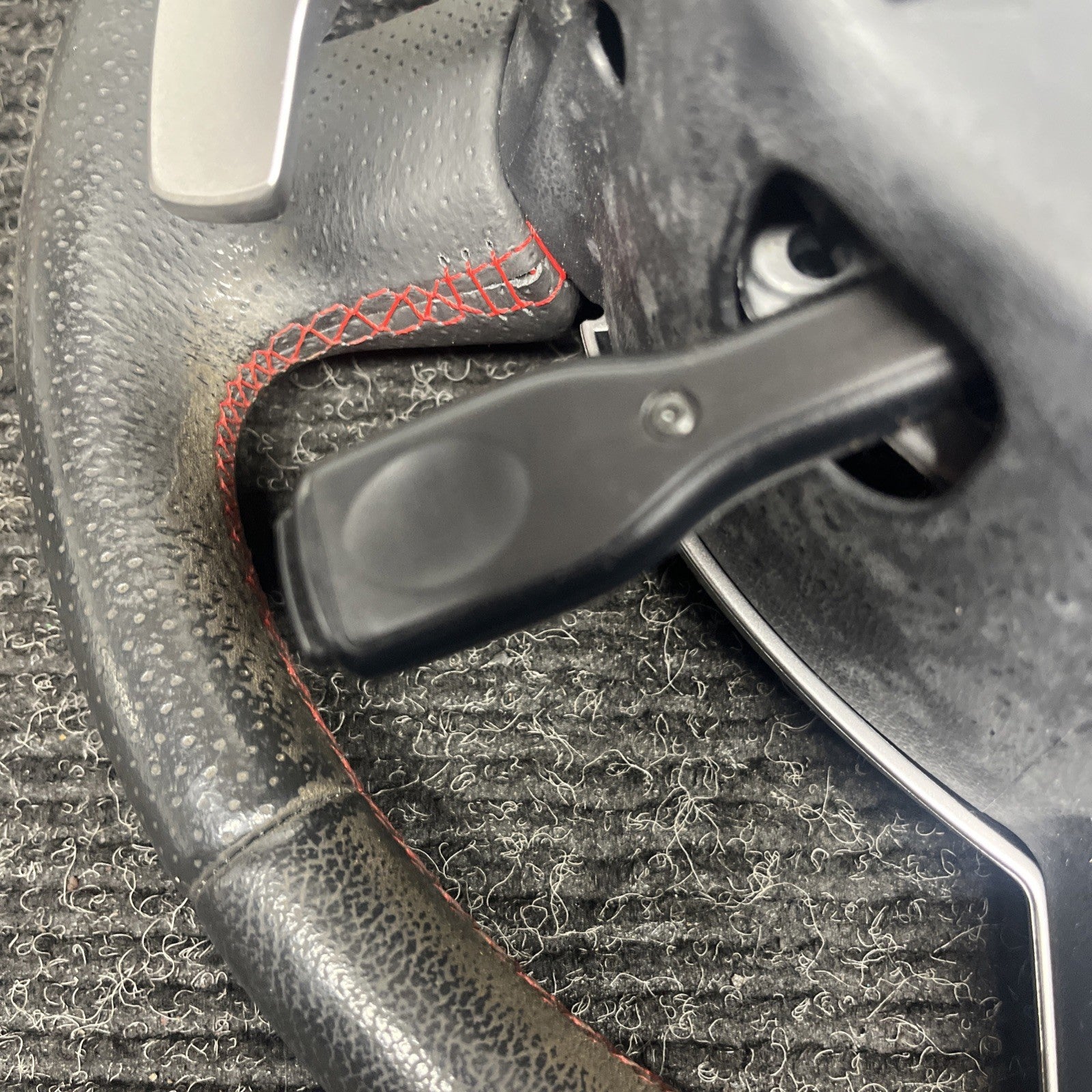 ☑️ 2013-2016 SCION FRS Subaru BRZ OEM Steering wheel Red Stitched Shift Paddles