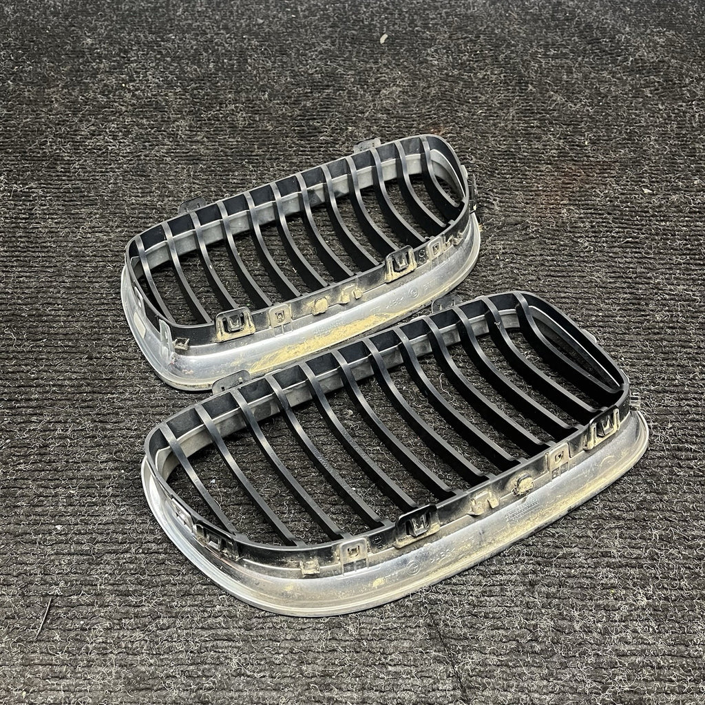 ☑️ BMW 3 Series E90 E91 Front Bumper Grill Pair Kidney 7201967 7201968 GENUINE