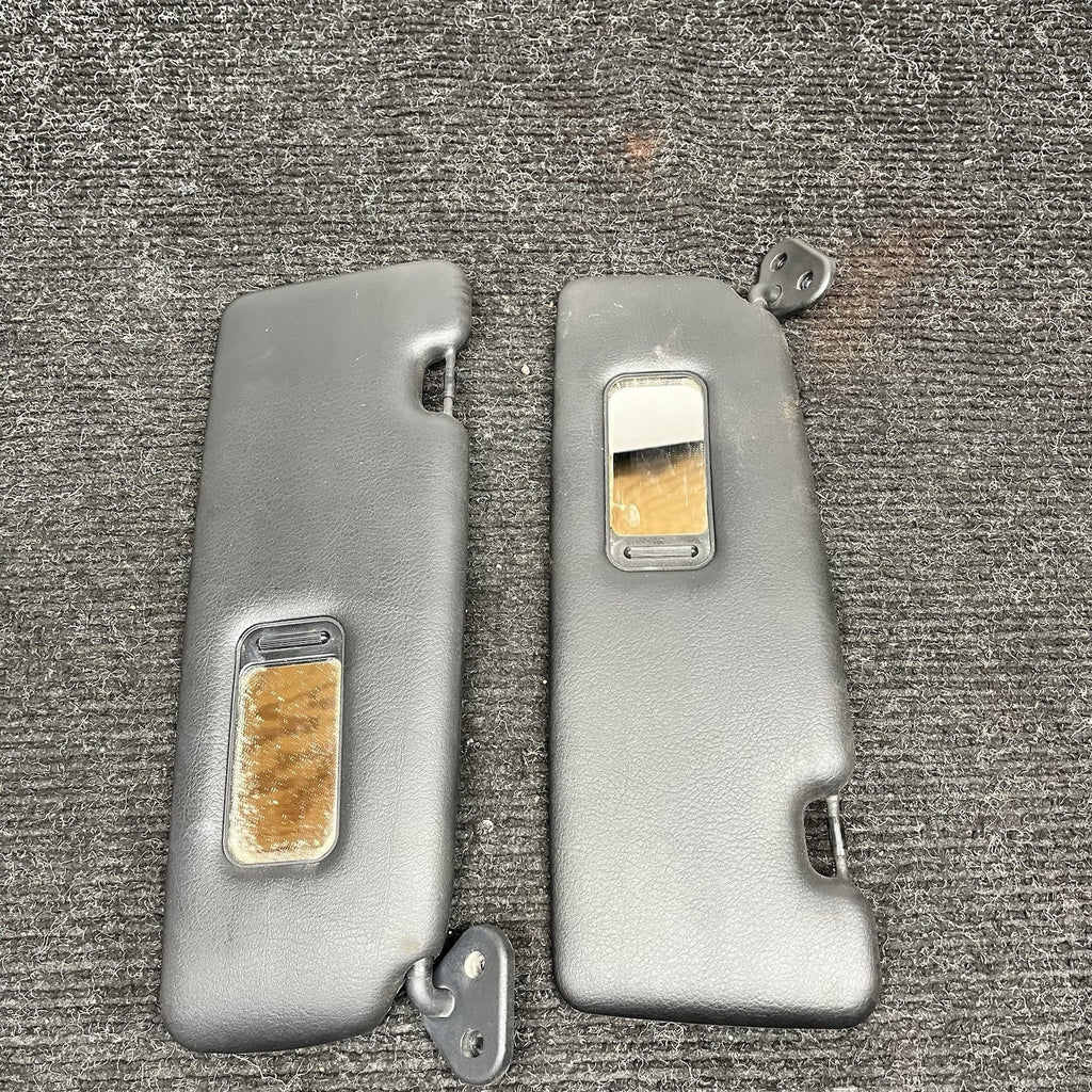☑️ 2003 BMW E46 330ci CONVERTIBLE LEFT & RIGHT SUN VISORS SET PAIR BLACK OEM