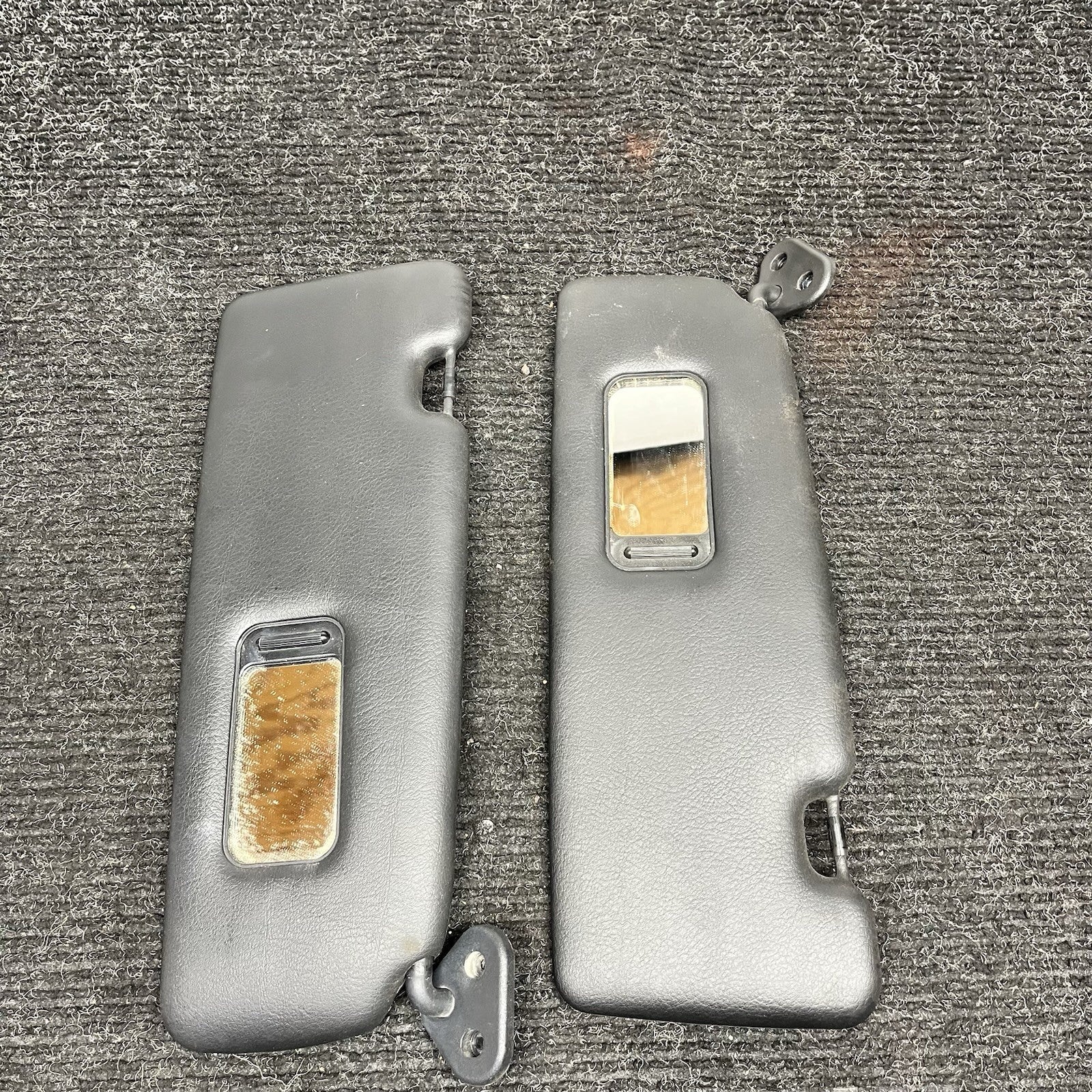 ☑️ 2003 BMW E46 330ci CONVERTIBLE LEFT & RIGHT SUN VISORS SET PAIR BLACK OEM