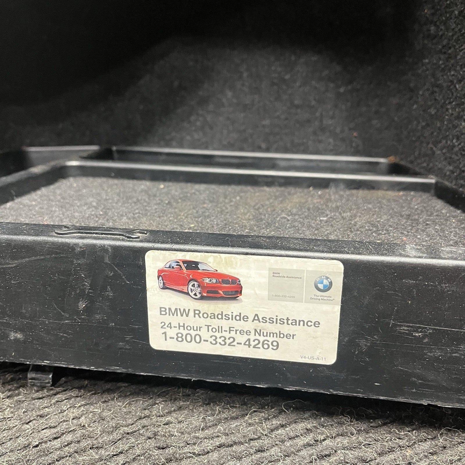 ☑️ 12-18 BMW F30 328i 330i 340i Rear Emergency Trunk Tool Compartment 7239175