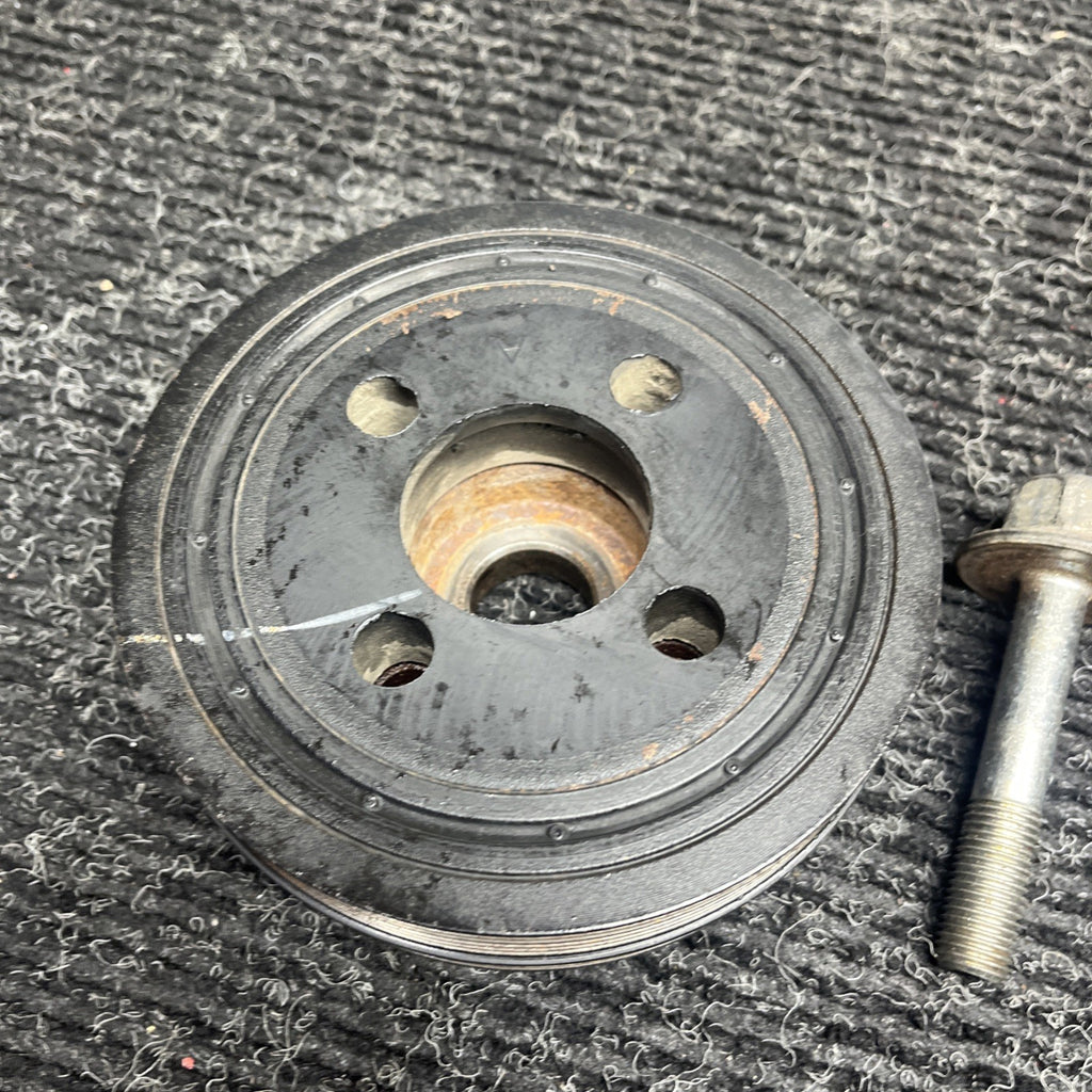 ☑️ Subaru Ej25 SOHC Crankshaft Pulley With Bolt OEM 2012 Impreza WRX STI