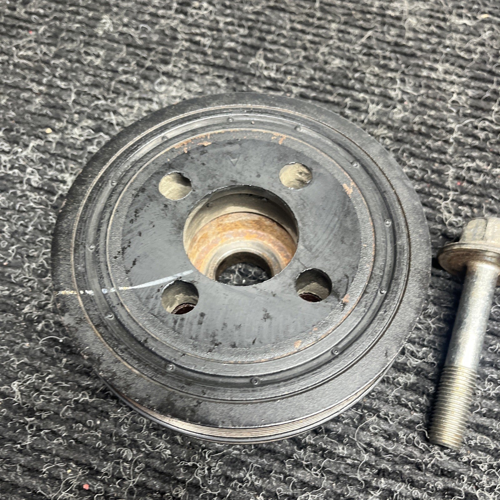 ☑️ Subaru Ej25 SOHC Crankshaft Pulley With Bolt OEM 2012 Impreza WRX STI