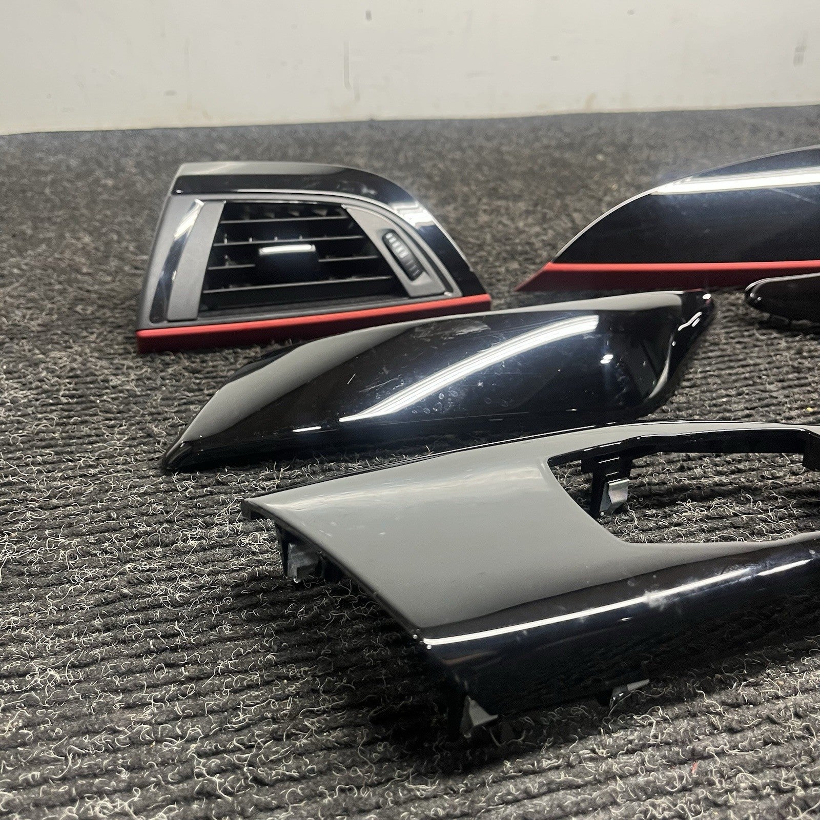 ☑️ BMW F22 F23 Interior Trim Set Black Red Sport Line Dash Vent Trim M235i OEM