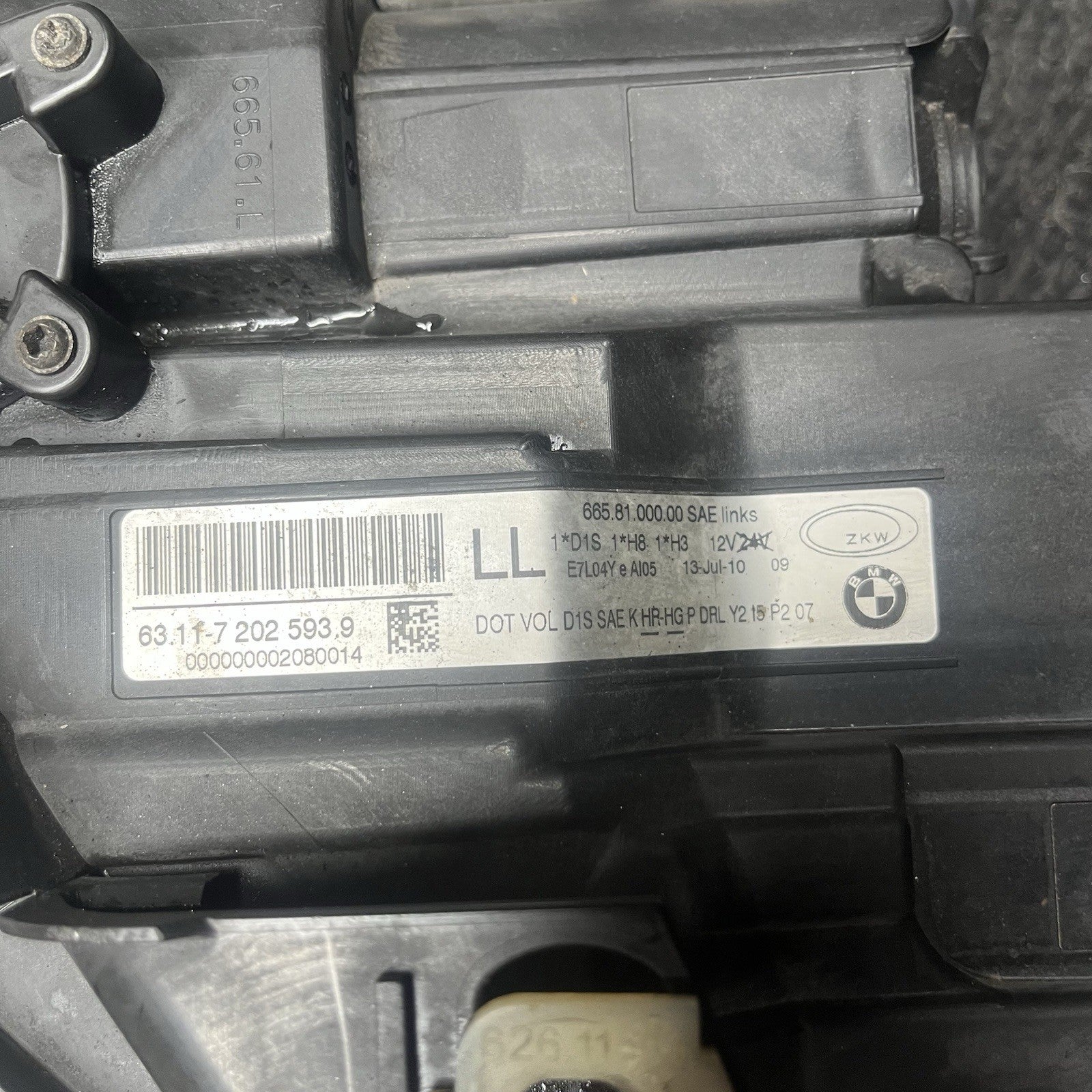 ☑️ 09-11 BMW 328 335 HEADLIGHT LEFT DRIVER ADAPTIVE XENON 63117202593 OEM