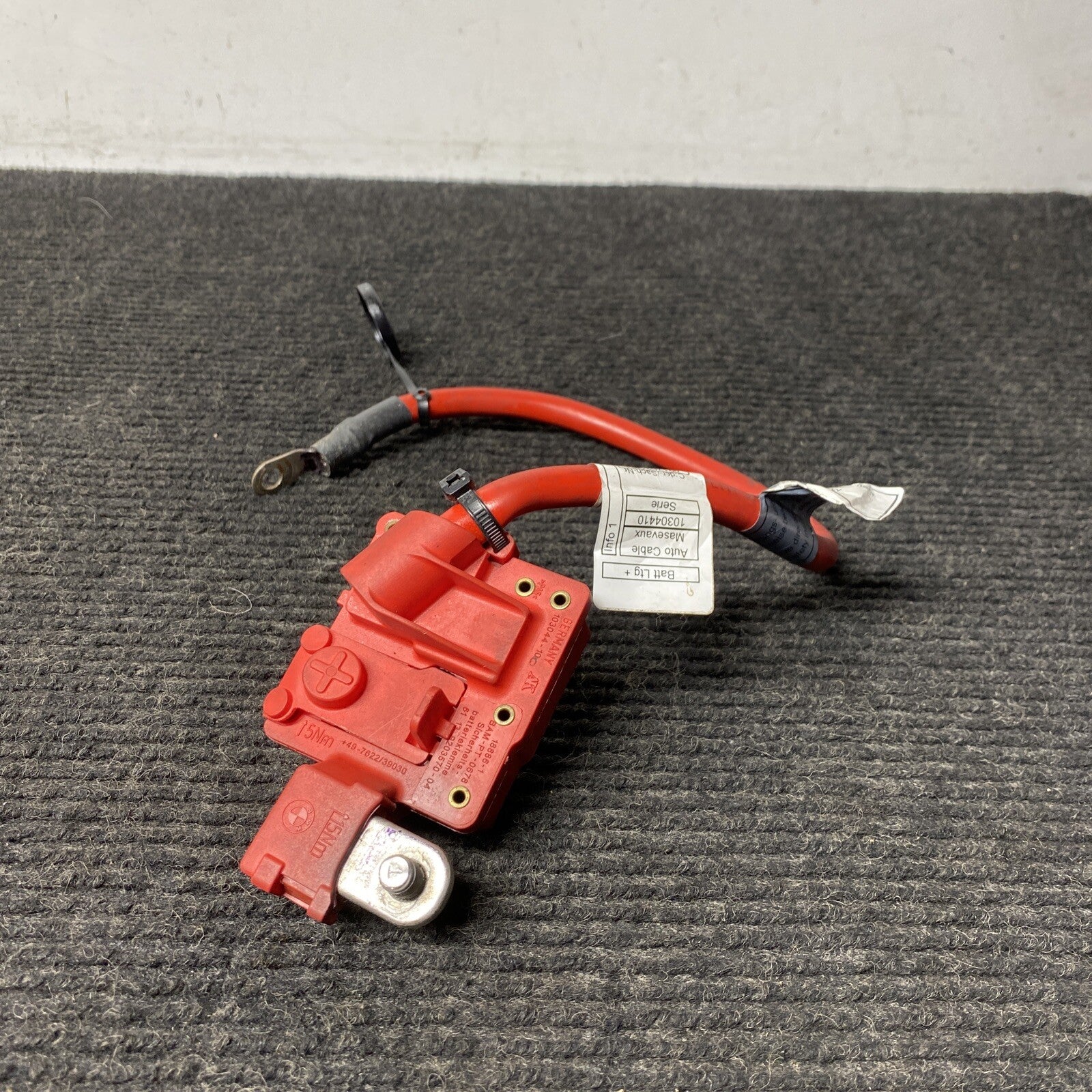 ☑️ 06-13 OEM BMW E82 E90 E92 M3 Battery Plus Pole Terminal Positive Red Cable