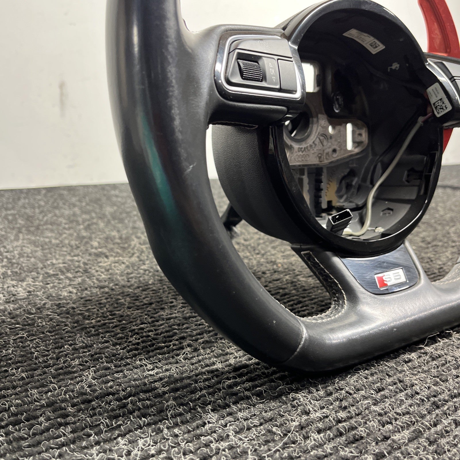 ☑️ 2013-2017 AUDI S5 SPORT LEATHER STEERING WHEEL w/ SHIFT PADDLES