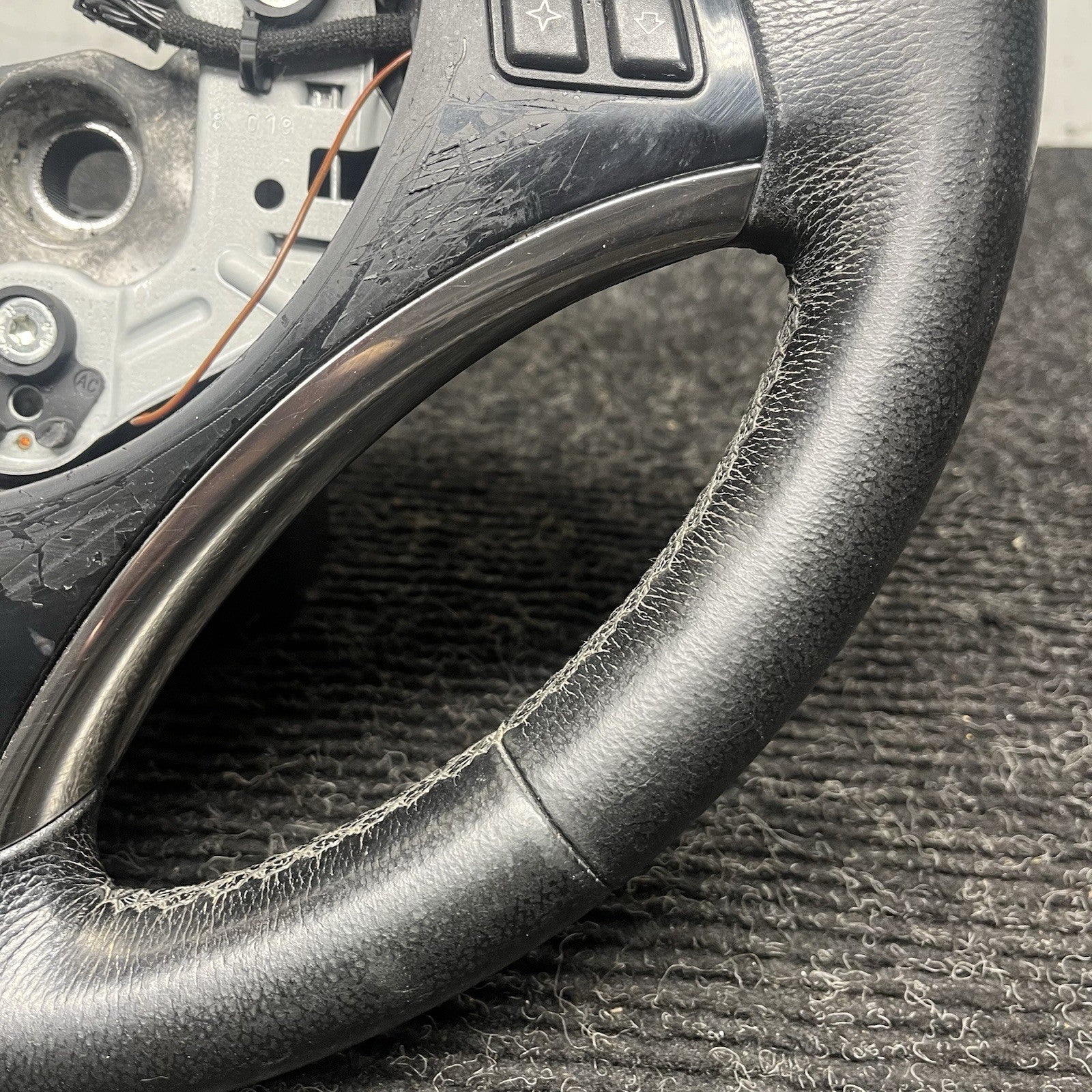 ☑️ 06-10 OEM BMW E92 E93 335 Sport Steering Wheel Black LEATHER w/ Paddles