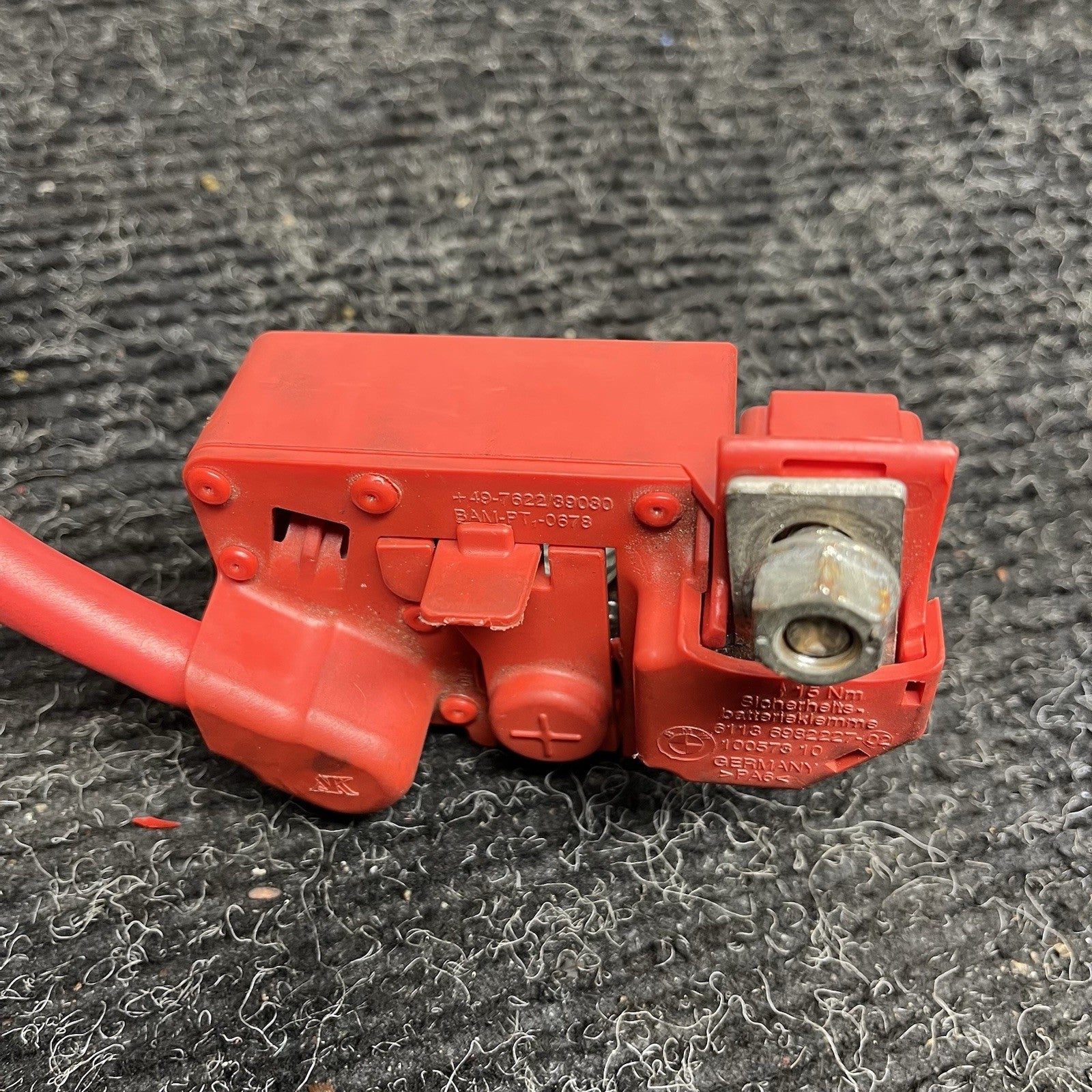 ☑️ 06-13 OEM BMW E82 E90 E92 M3 Battery Plus Pole Terminal Positive Red Cable