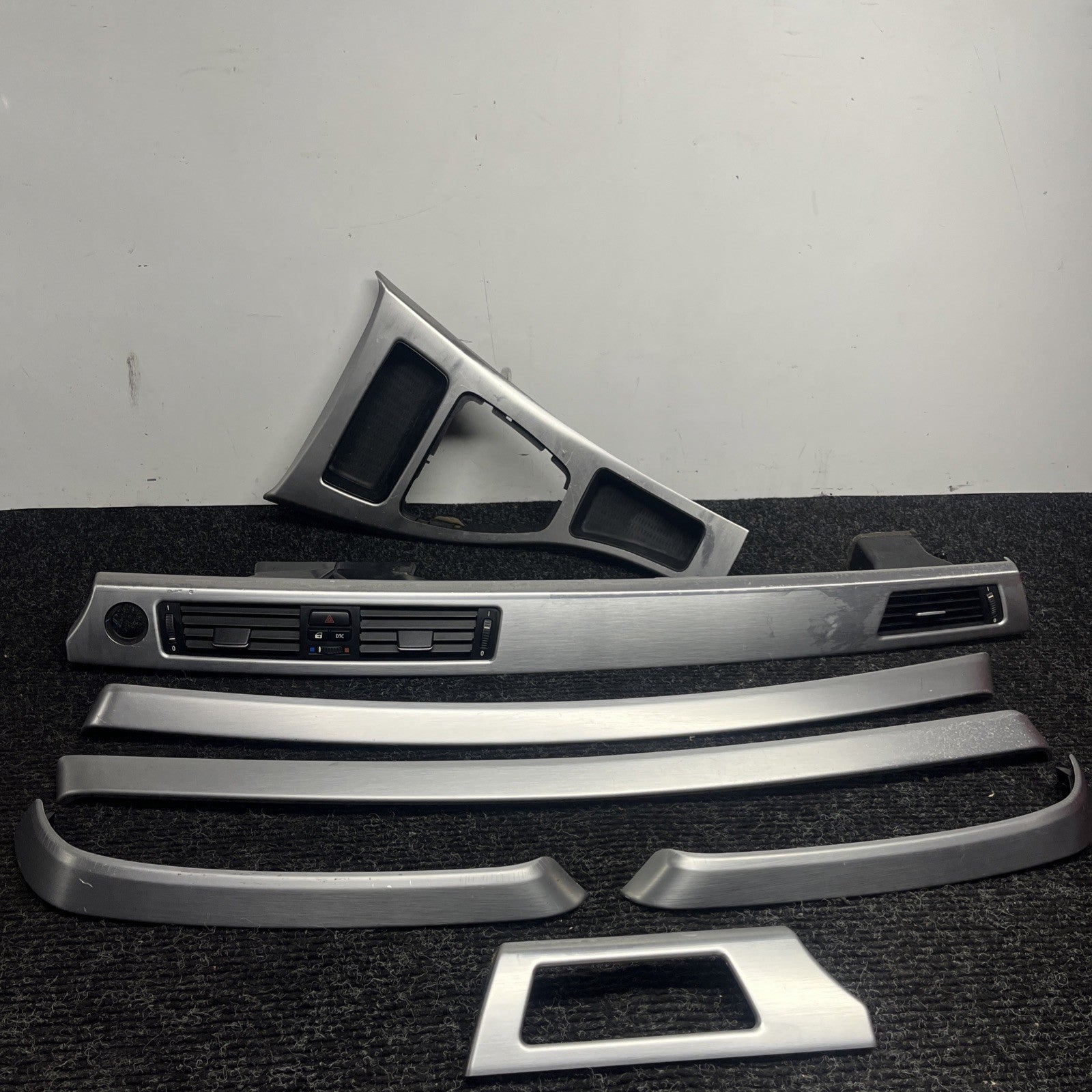 ☑️ 06-11 BMW 3 SERIES E90 SEDAN INTERIOR CONSOLE DOOR DASH TRIM SET ALUMINUM