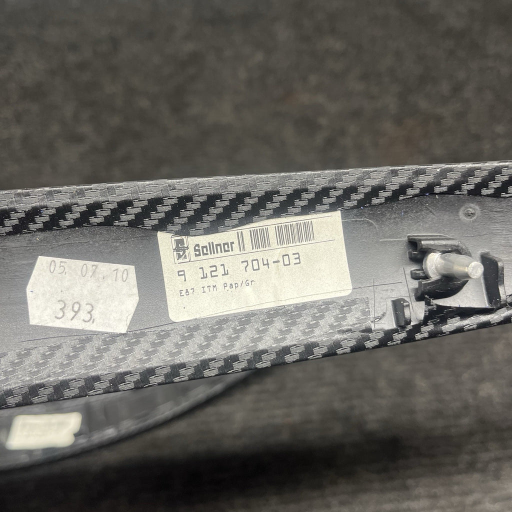 ☑️ 08-13 OEM BMW E82 E88 135 Dash Center Console Door Carbon Wrap Interior Trim