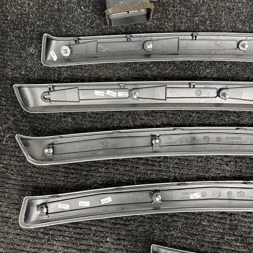 ☑️ BMW 2007-2013 E93 Aluminum Brushed Interior Trim Dash Door Panels Set OEM