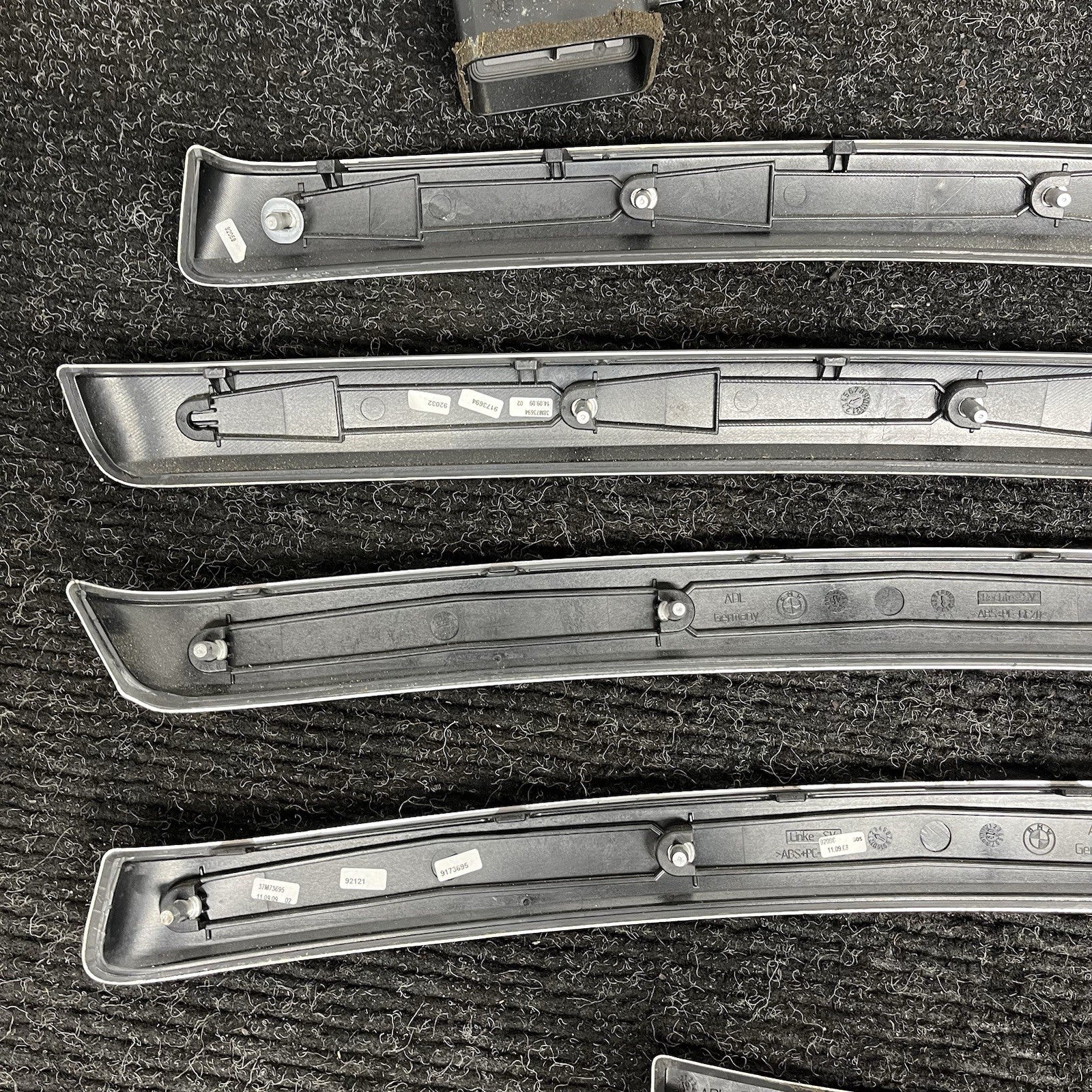 ☑️ BMW 2007-2013 E93 Aluminum Brushed Interior Trim Dash Door Panels Set OEM