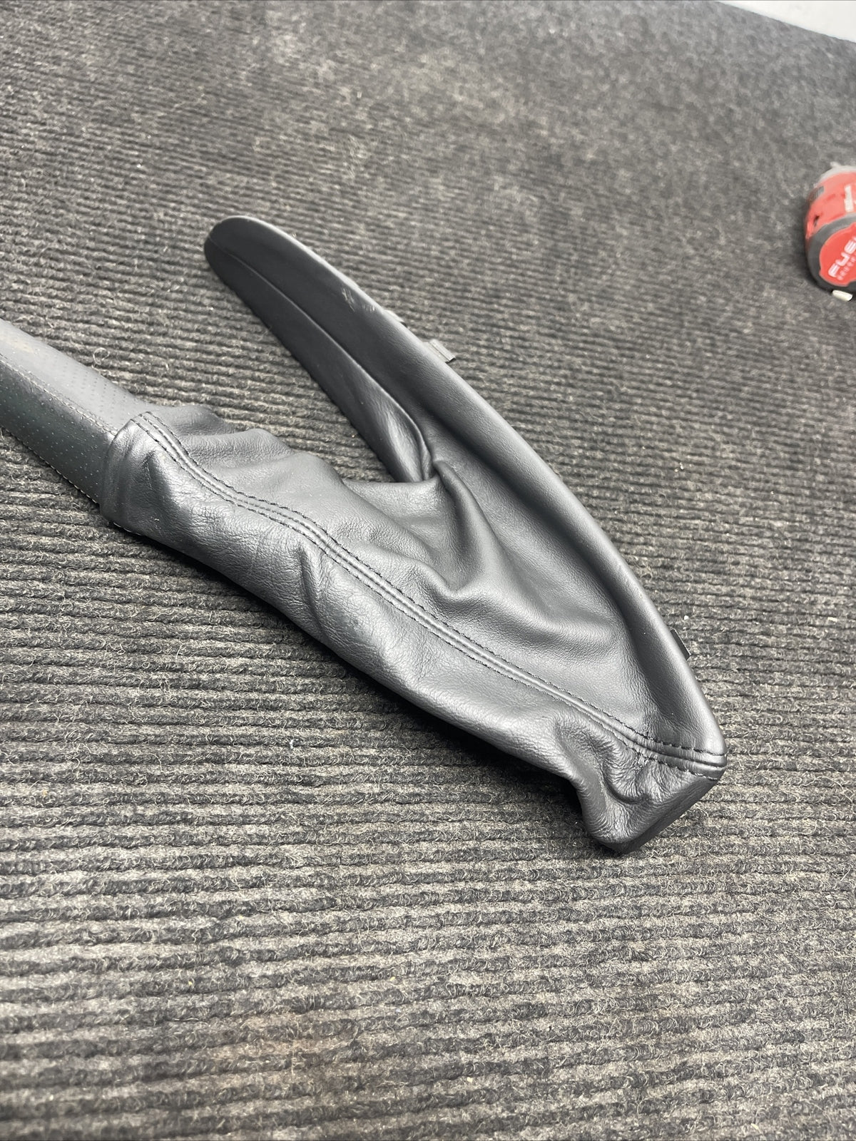 ☑️ 06-13 OEM BMW E90 E92 E93 335 Boot Hand Brake Handle Perforated Leather Black