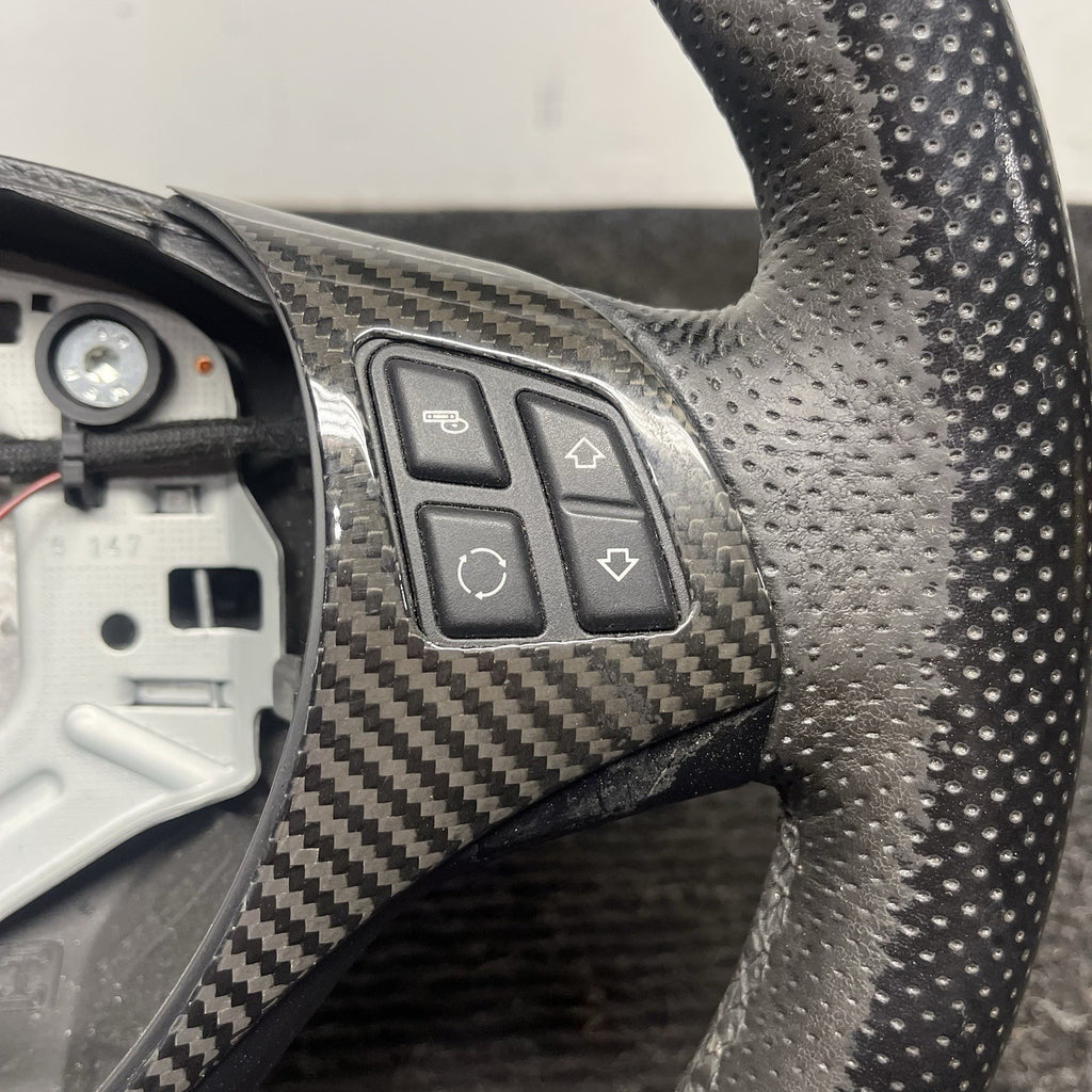 ☑️ 06-10 OEM BMW E92 E93 335 Sport Steering Wheel Black LEATHER w/ Manual