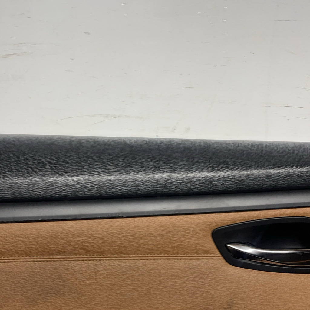 ☑️ 07-13 OEM BMW E93 E92 Front Driver Door Card Panels SADDLE BROWN LEATHER