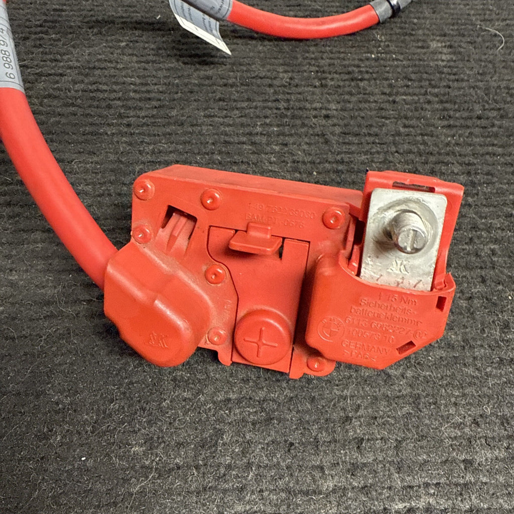 ☑️ 06-13 OEM BMW E82 E90 E92 M3 Battery Plus Pole Terminal Positive Red Cable