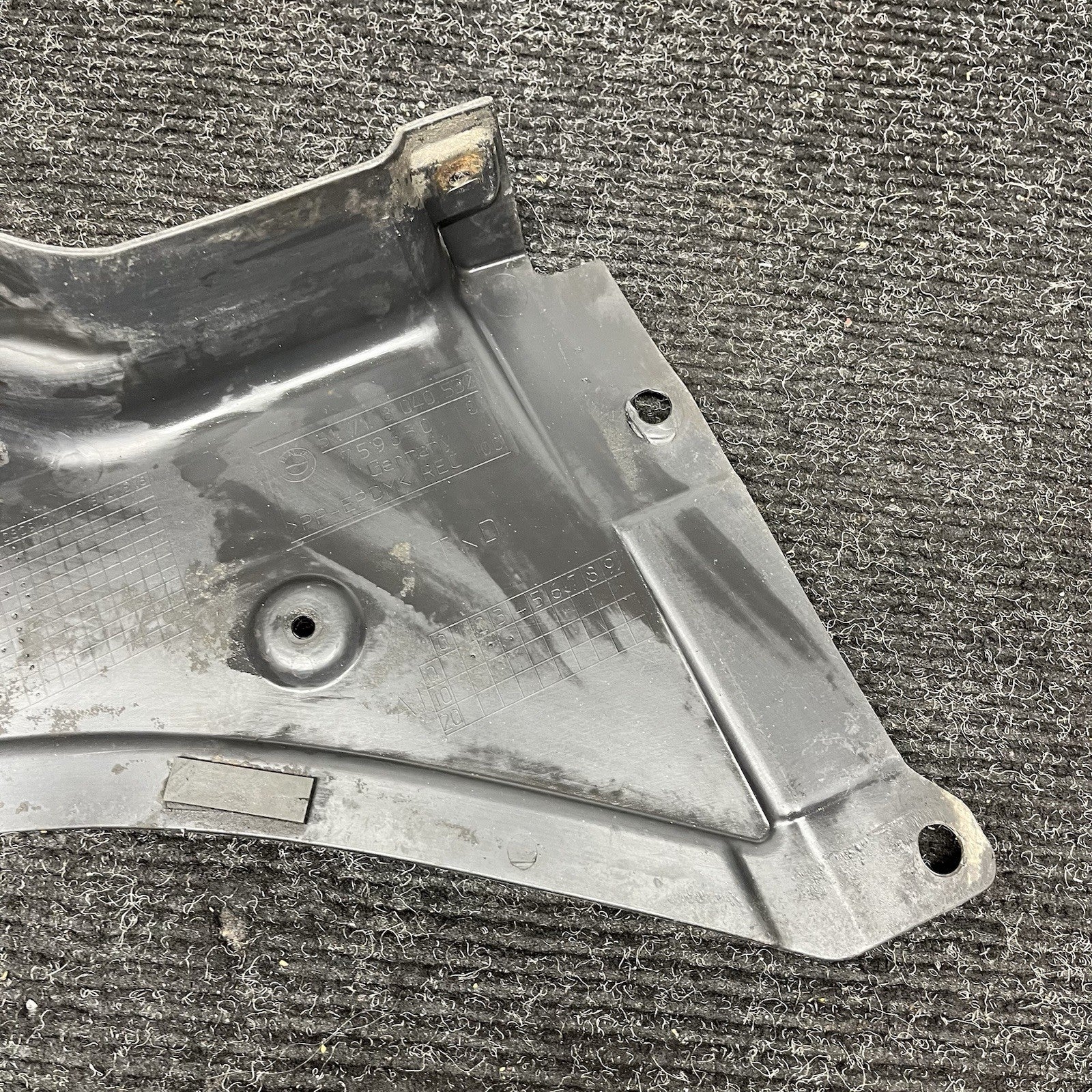 ☑️ 08-13 OEM BMW E92 E93 M3 Front Right Passenger Bottom Arch Liner Cover Panel