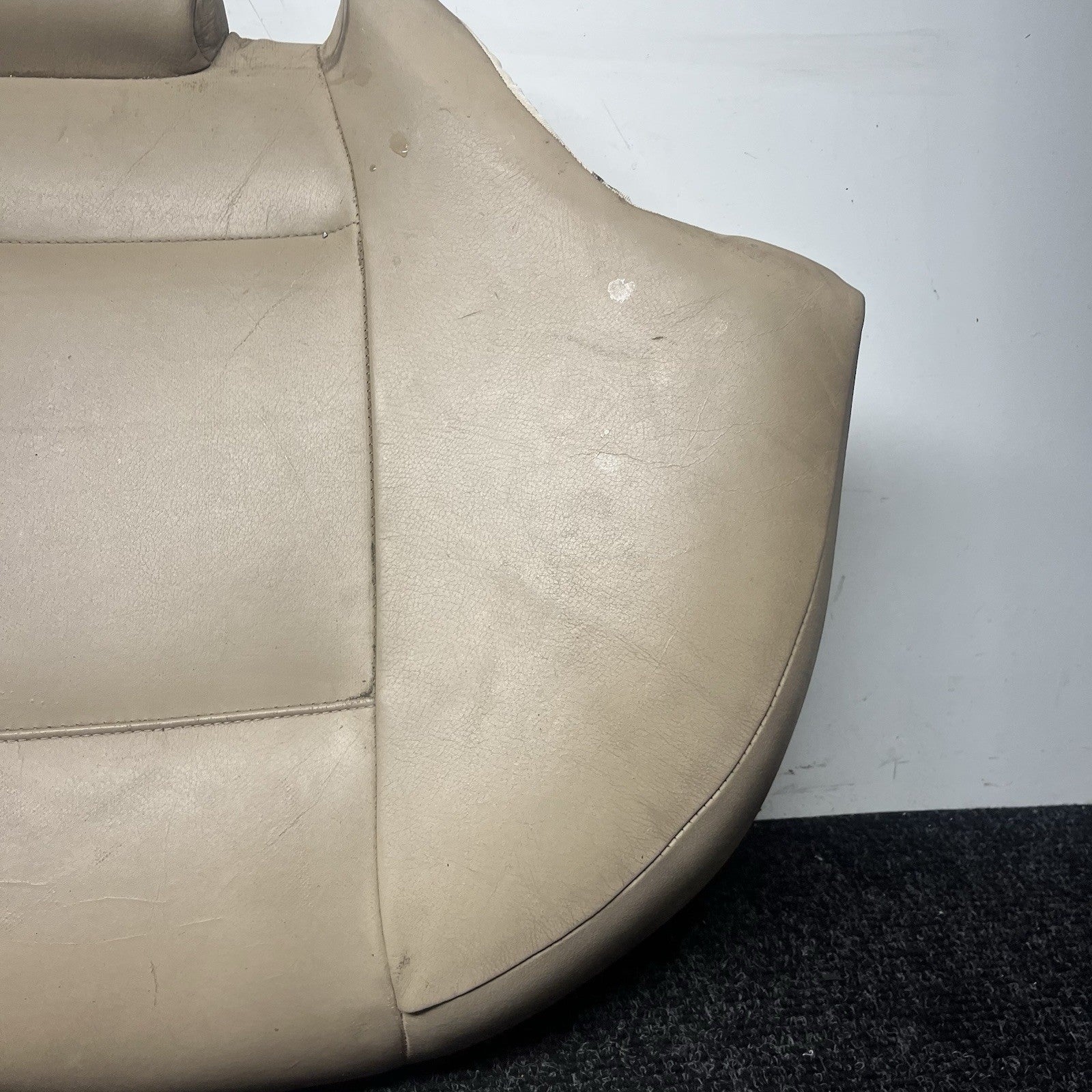 ☑️ 00-06 BMW E46 3-Series Coupe Rear Seat Bottom Bench Folding Beige Leather OEM