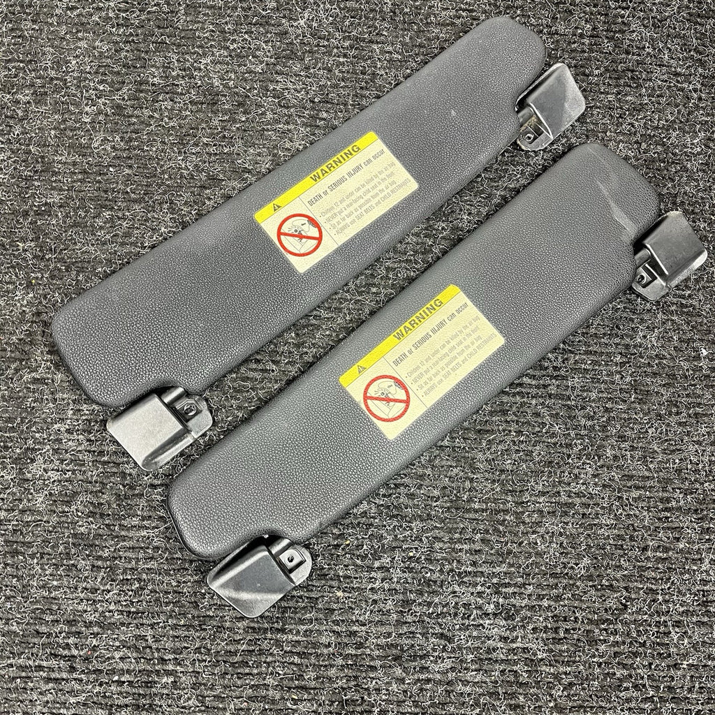 ☑️ BMW E85 Z4 Roadster Cabrio Sun Visor Pair Left Right Black 2003-2008 USED OEM